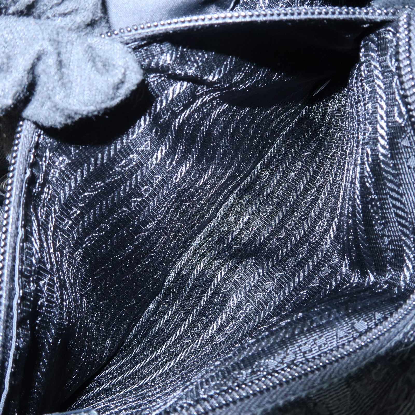 PRADA Triangle Logo Nylon Leather Backpack Ruck Sack Black Used