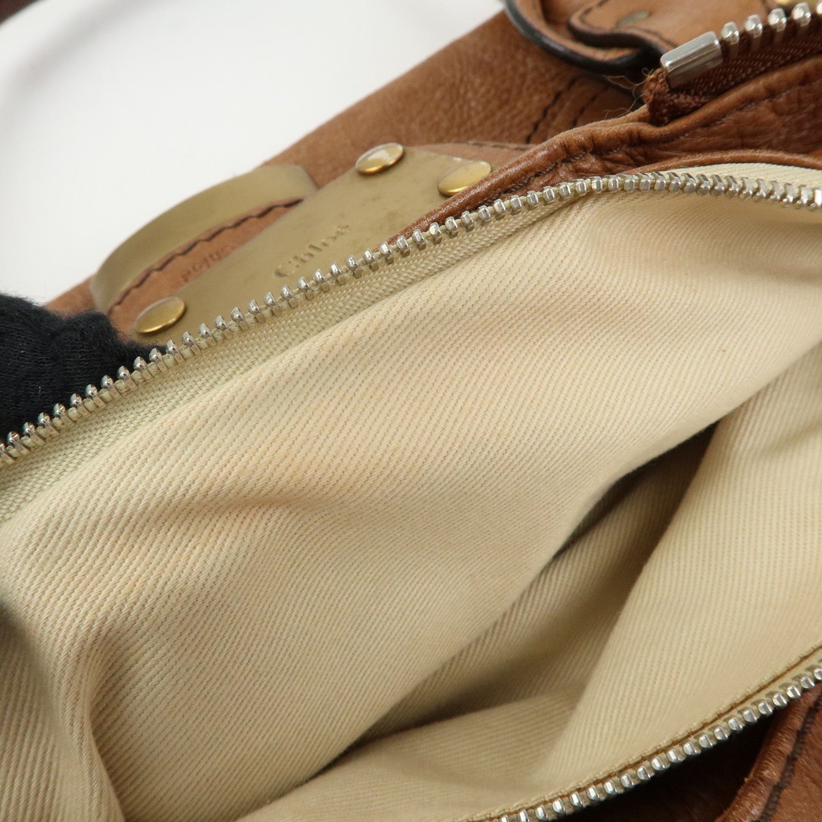 Chloe Paddington Medium Leather Hand Bag Shoulder Bag Brown
