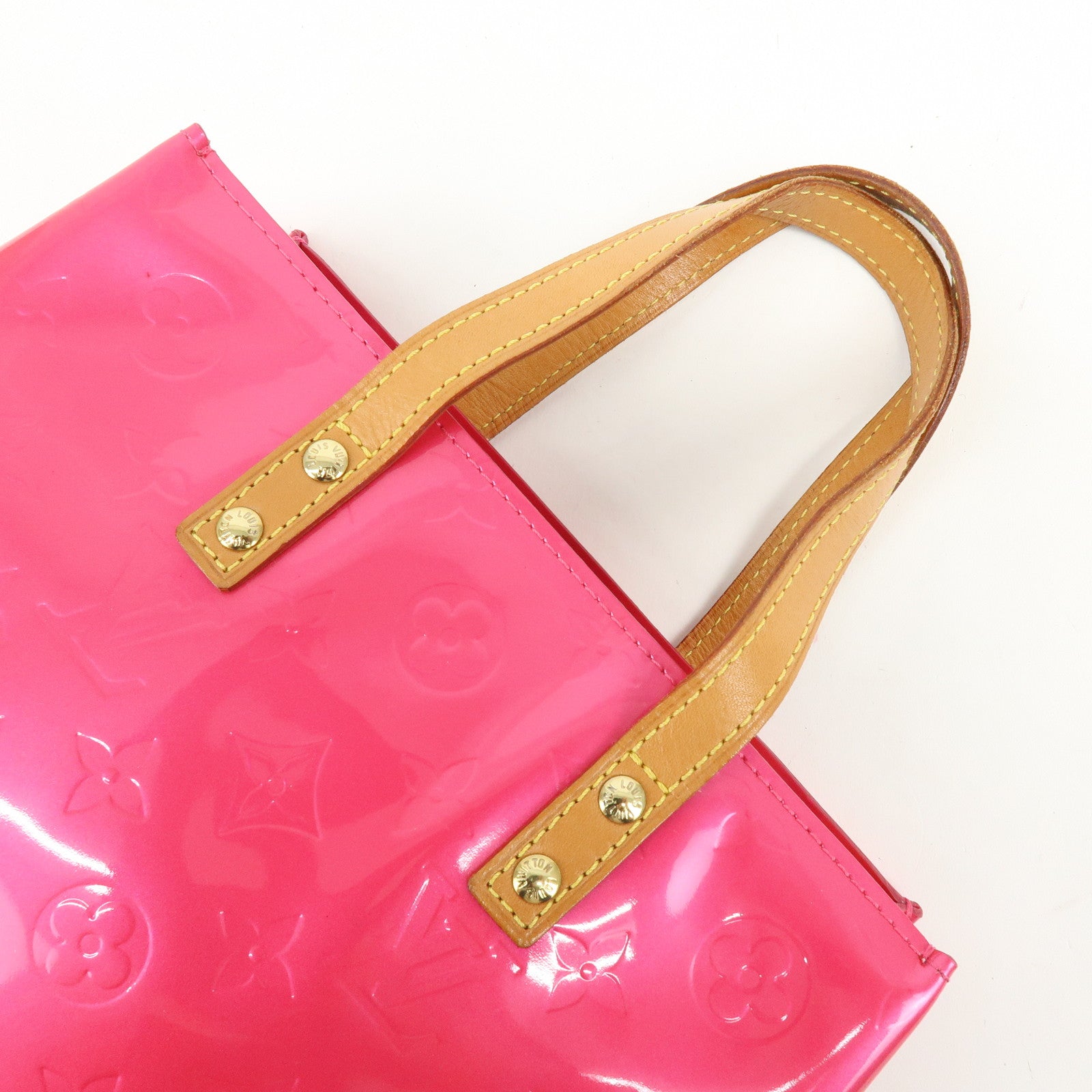 Louis Vuitton Monogram Vernis Lead PM Hand Bag Pink M91221