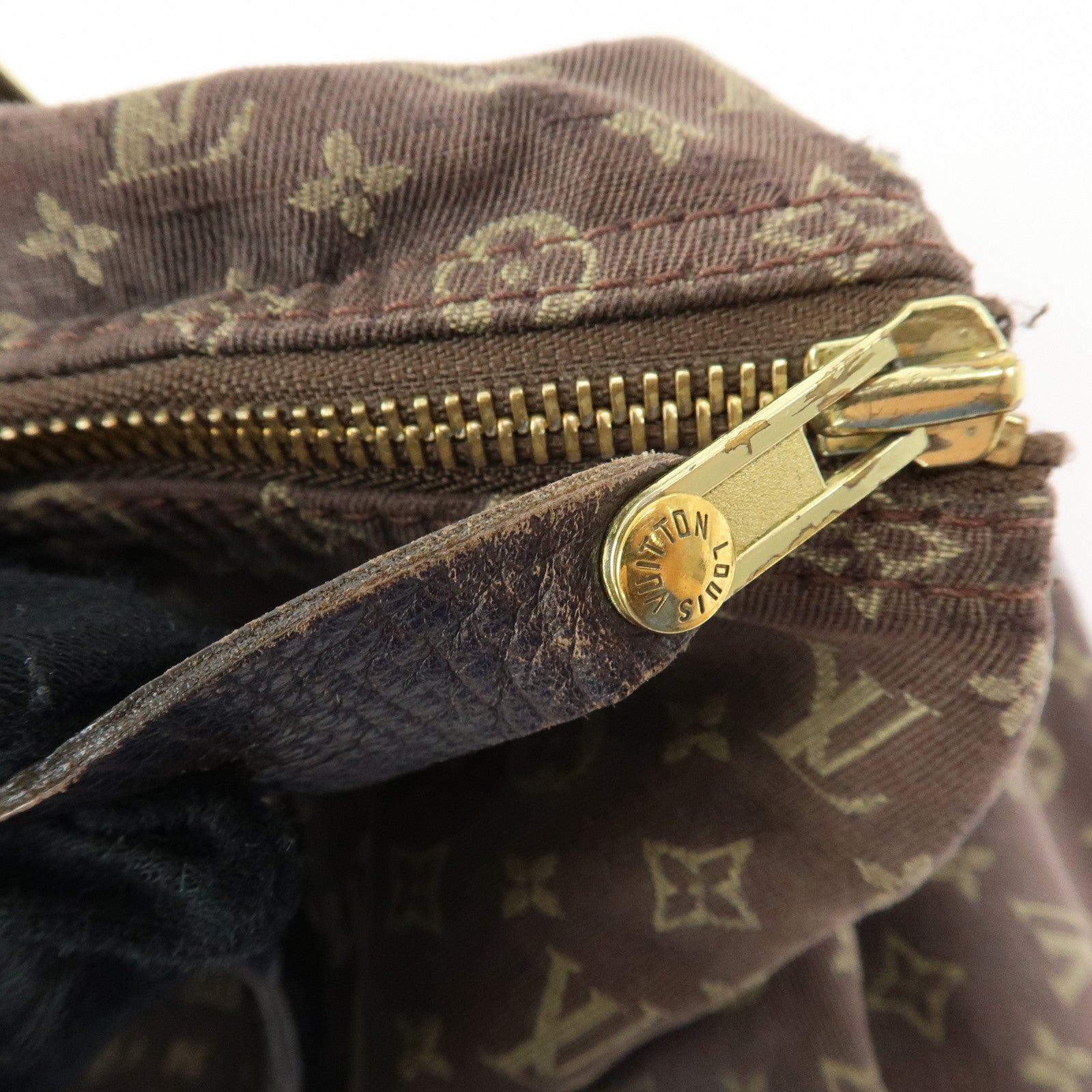 Louis Vuitton Monogram Mini Lin Speedy 30 Boston Bag Ebene M95224