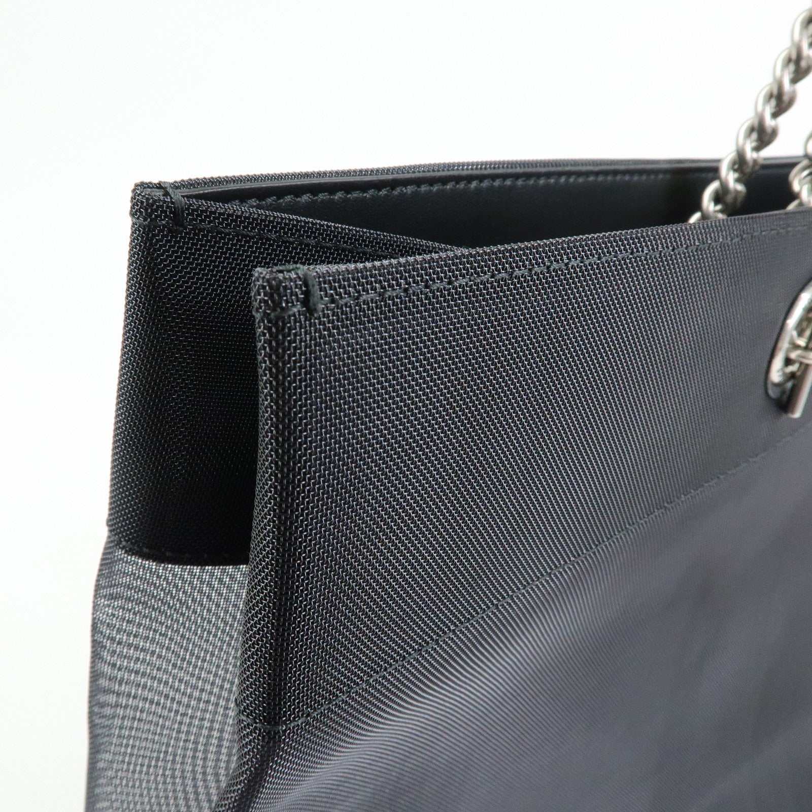 BALENCIAGA Duty Free Mesh Leather Tote Bag Shoulder Bag Black 535269