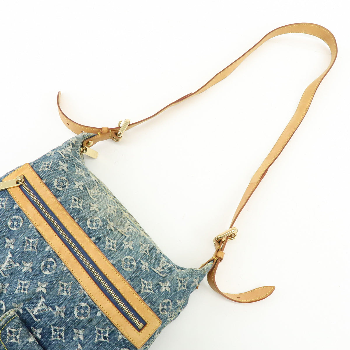 Louis Vuitton Monogram Denim Baggy GM Shoulder Bag Blue M95048