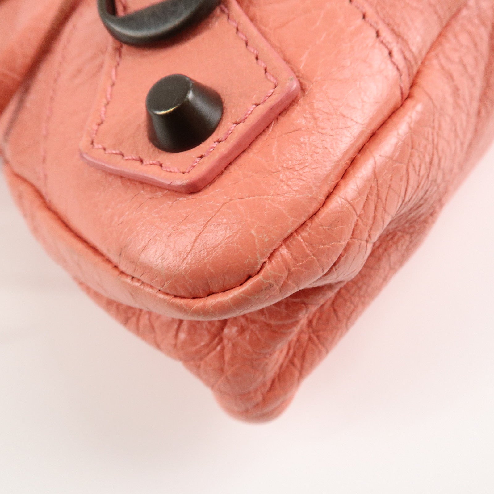 BALENCIAGA The First Leather 2Way Bag Shoulder Bag Pink 103208 Used