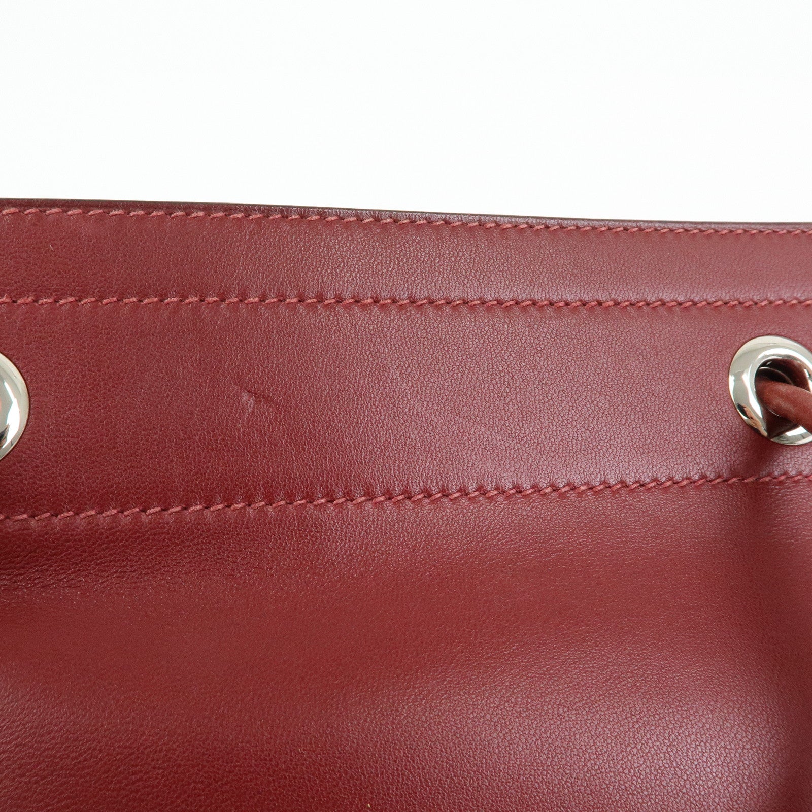 HERMES Sac Aline Mini Veau Swift Shoulder Bag C Stamped Rouge H