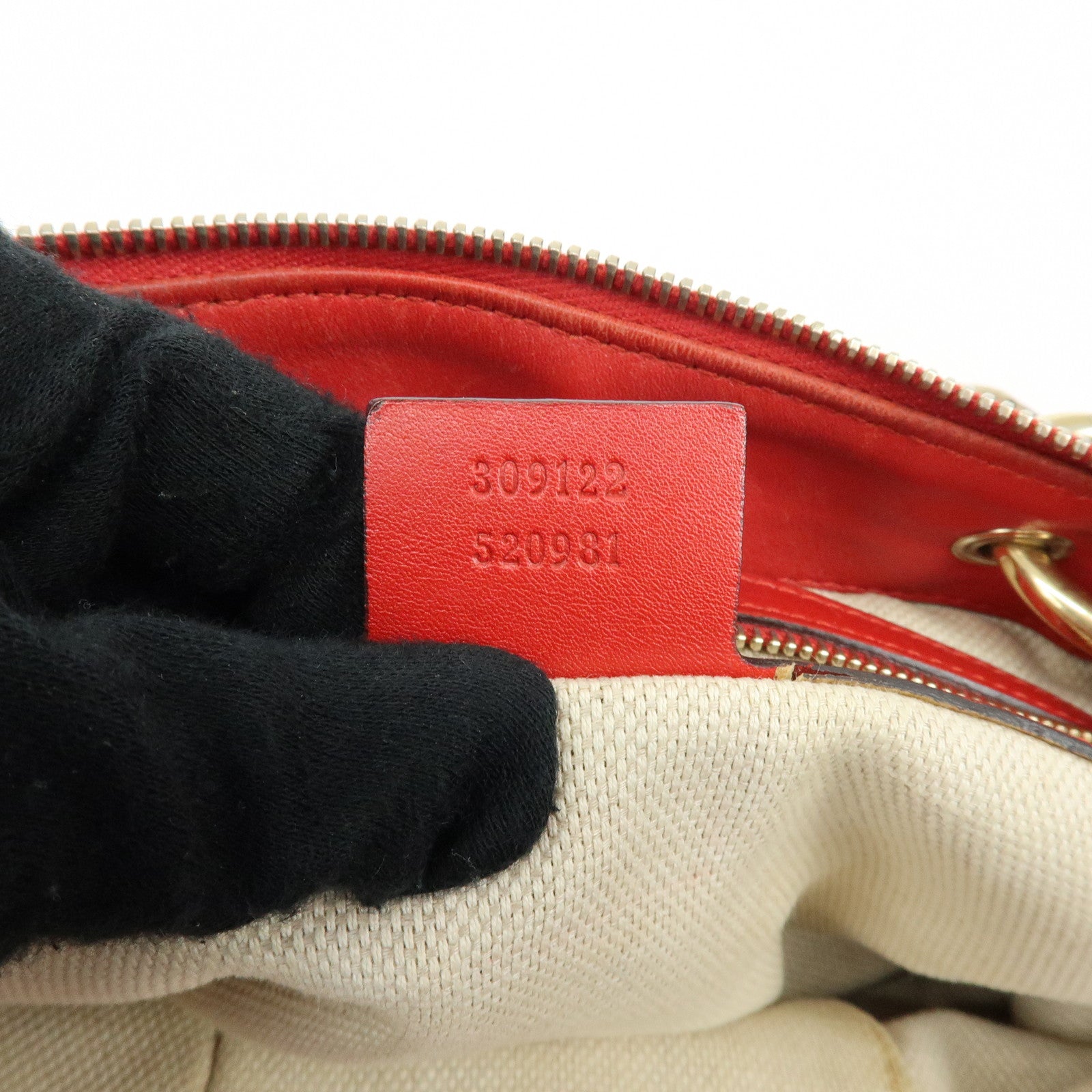 GUCCI GG Canvas Leather Shoulder Bag Valentine Limited 309122