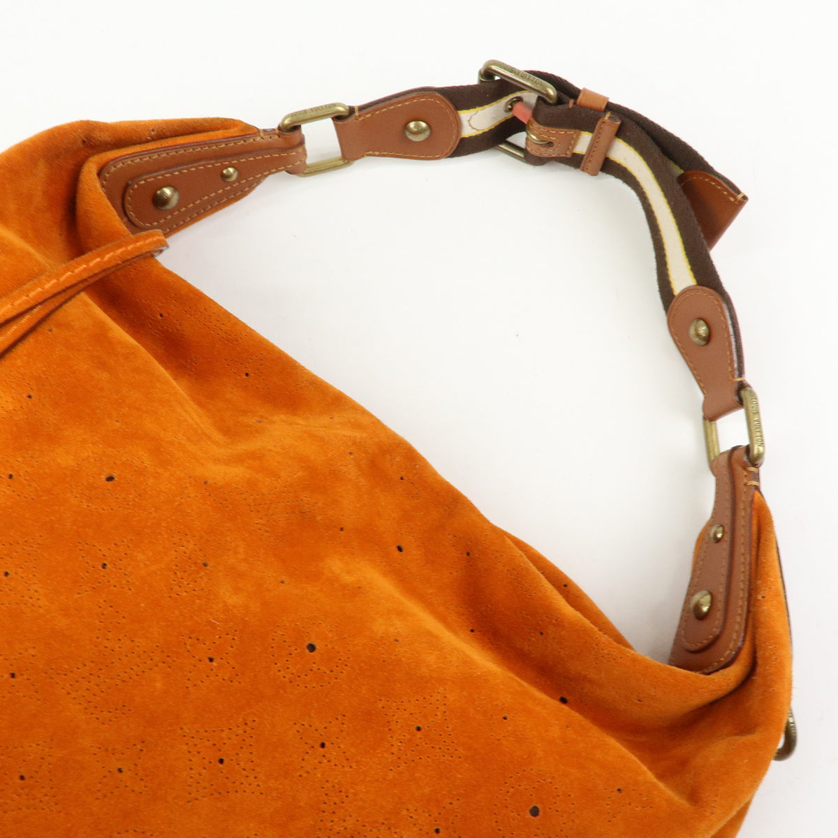 Louis Vuitton Monogram Onata GM Suede Shoulder Bag Orange M95119