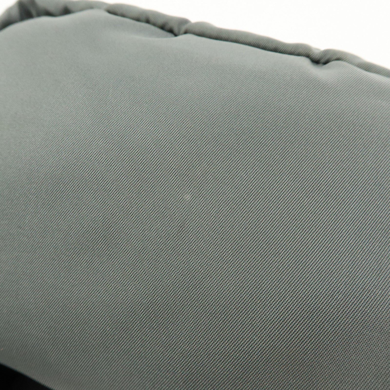 PRADA Triangle Logo Nylon Pouch Cosmetic Case Makeup Case Gray