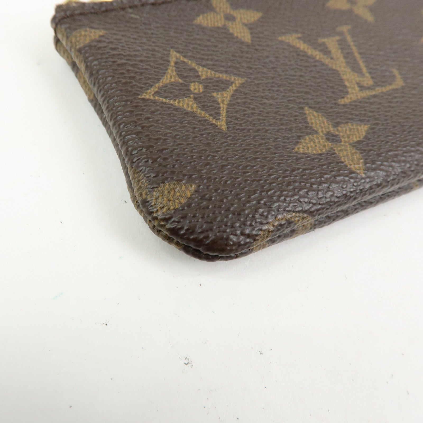 Louis Vuitton Monogram Pochette Cles Coin Case Key Case Brown M62650