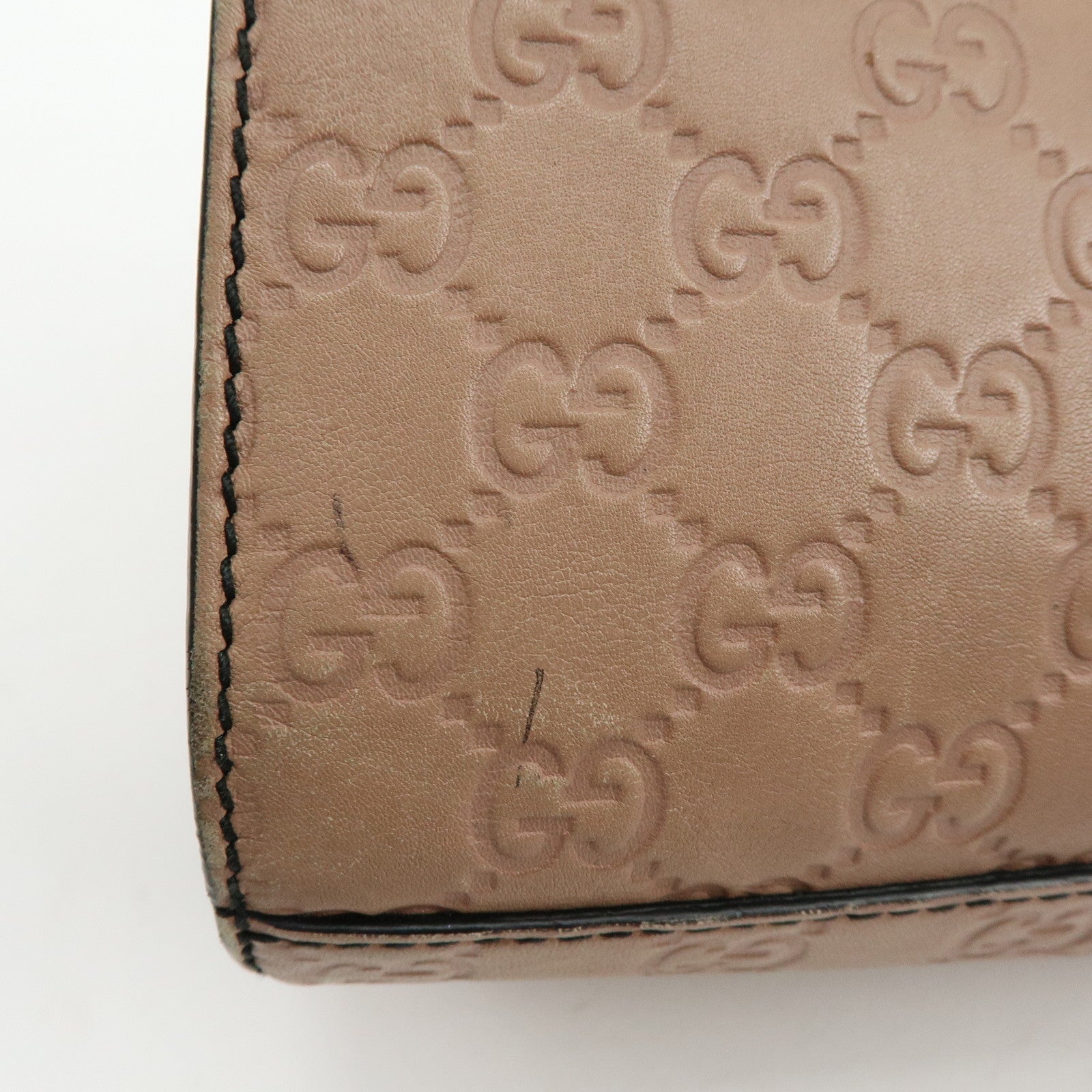 GUCCI Horsebit Guccissima Emily Leather Chain Shoulder Bag 295402