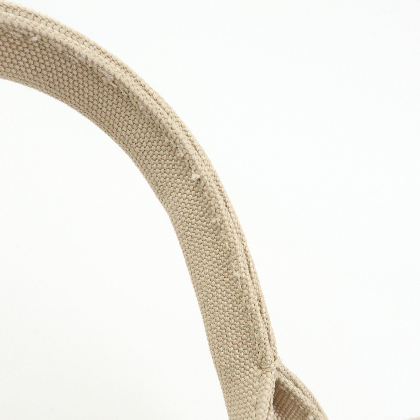 PRADA Canapa Triangle Logo Canvas 2Way Hand Bag Shoulder Bag Beige