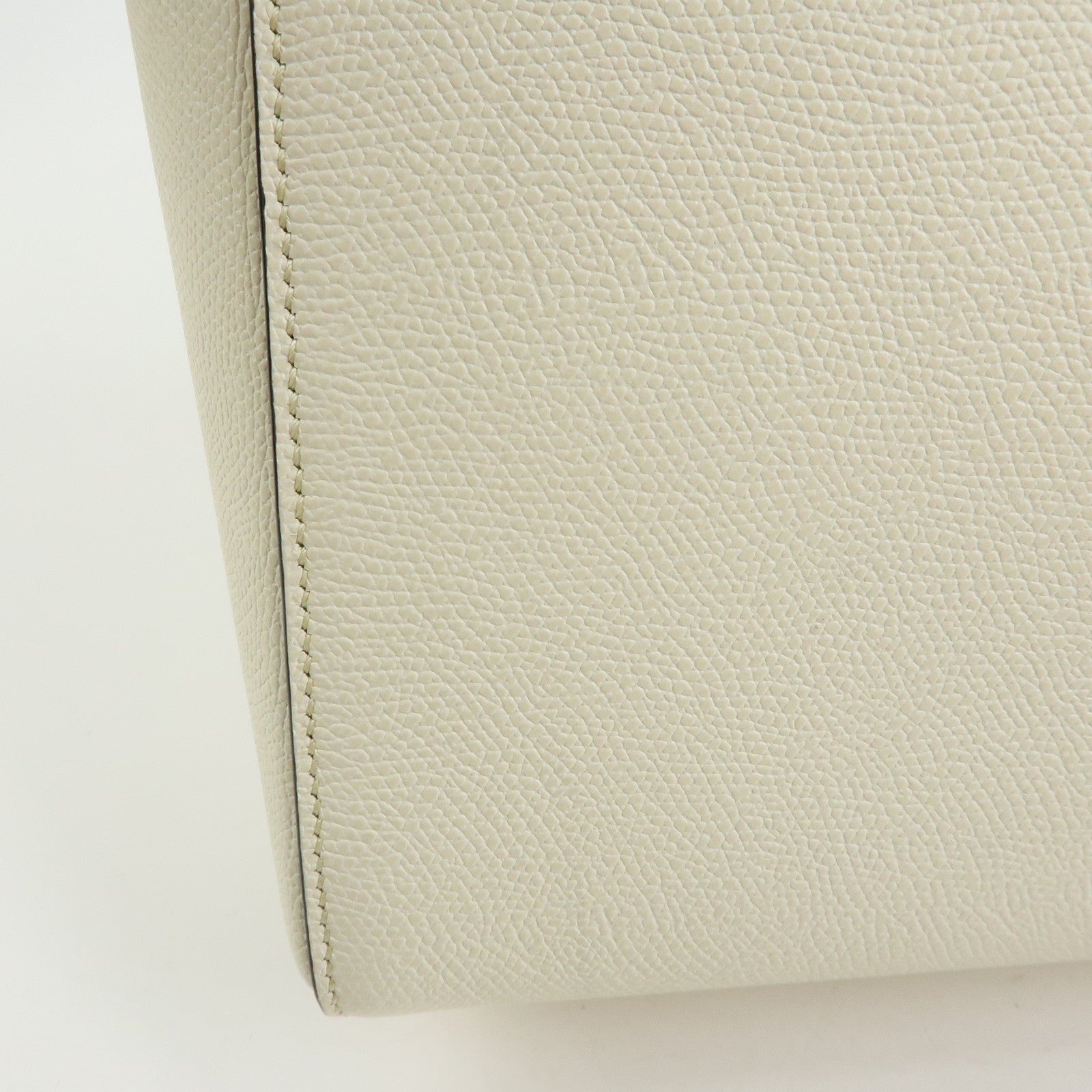 Valextra Brera Calf Leather Shoulder Bag Hand Bag White