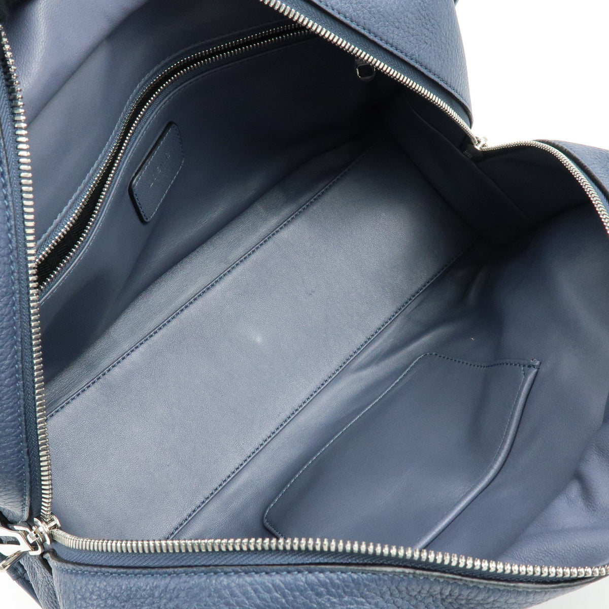 LOEWE Anagram Amazona 36 Leather Hand Bag Boston Bag Navy