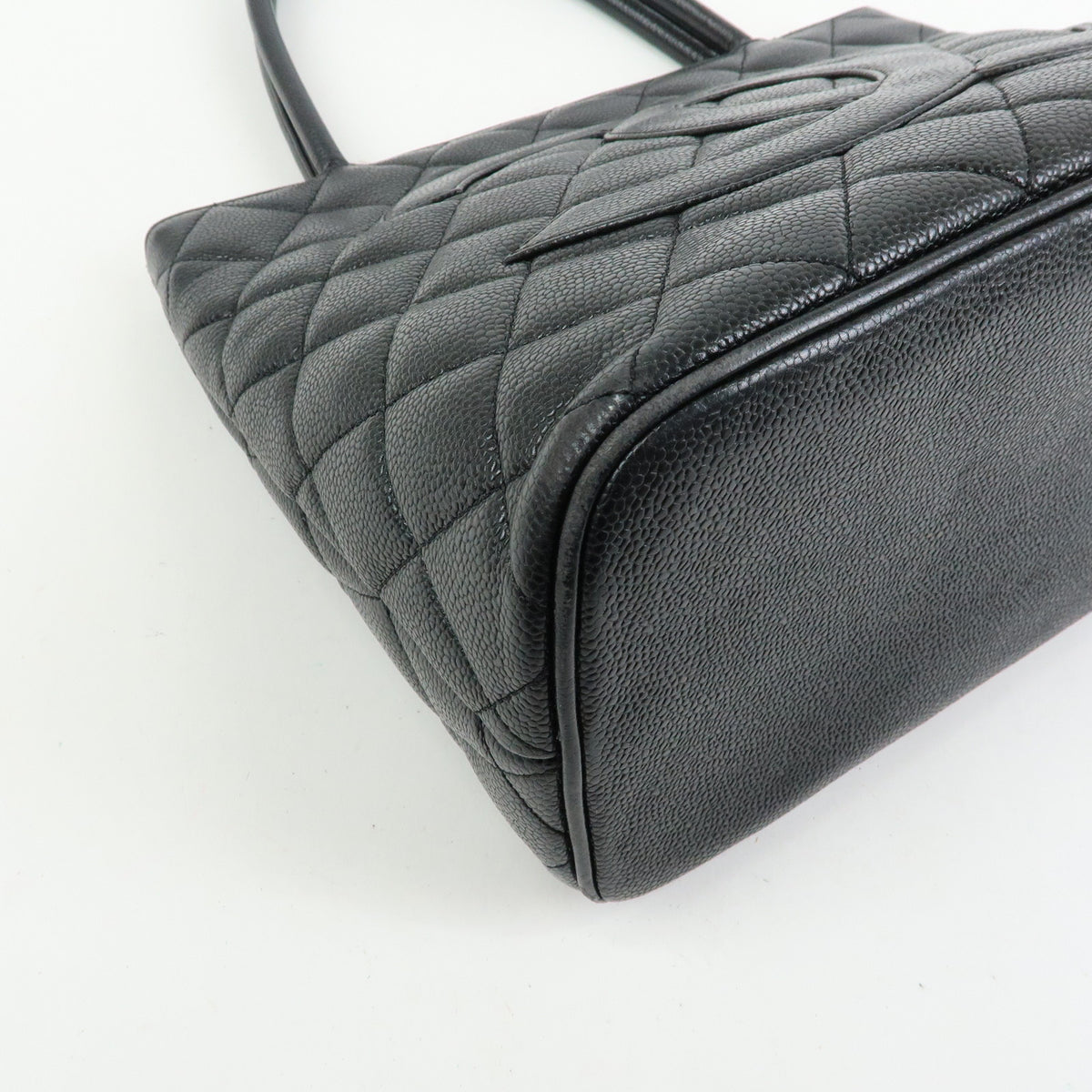CHANEL Medallion Matelasse COCO Mark Tote Bag Hand Bag Black A01804