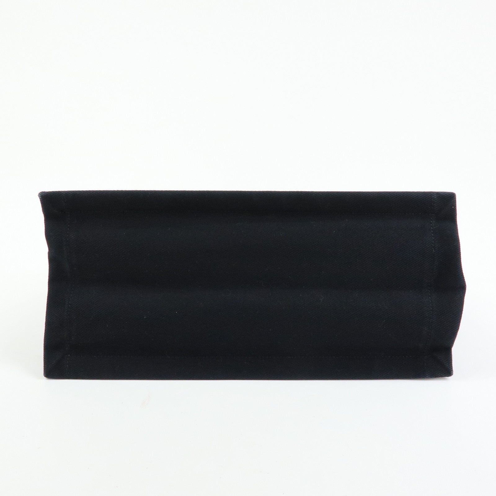 SAINT LAURENT PARIS Rive Gauche Canvas Leather Tote Bag Black 632539