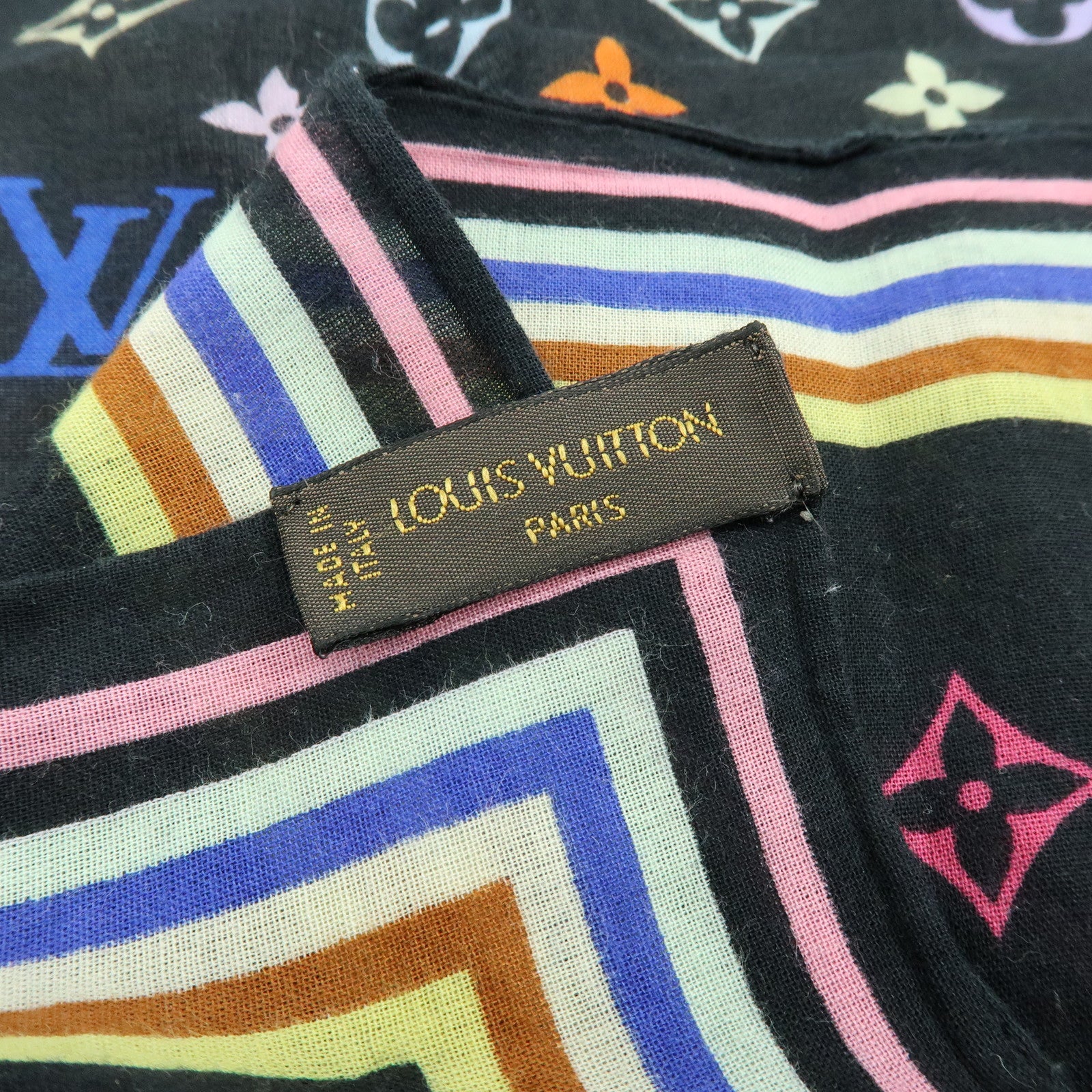 Louis Vuitton Monogram Multicolor Cotton 100% Handkerchief M71912