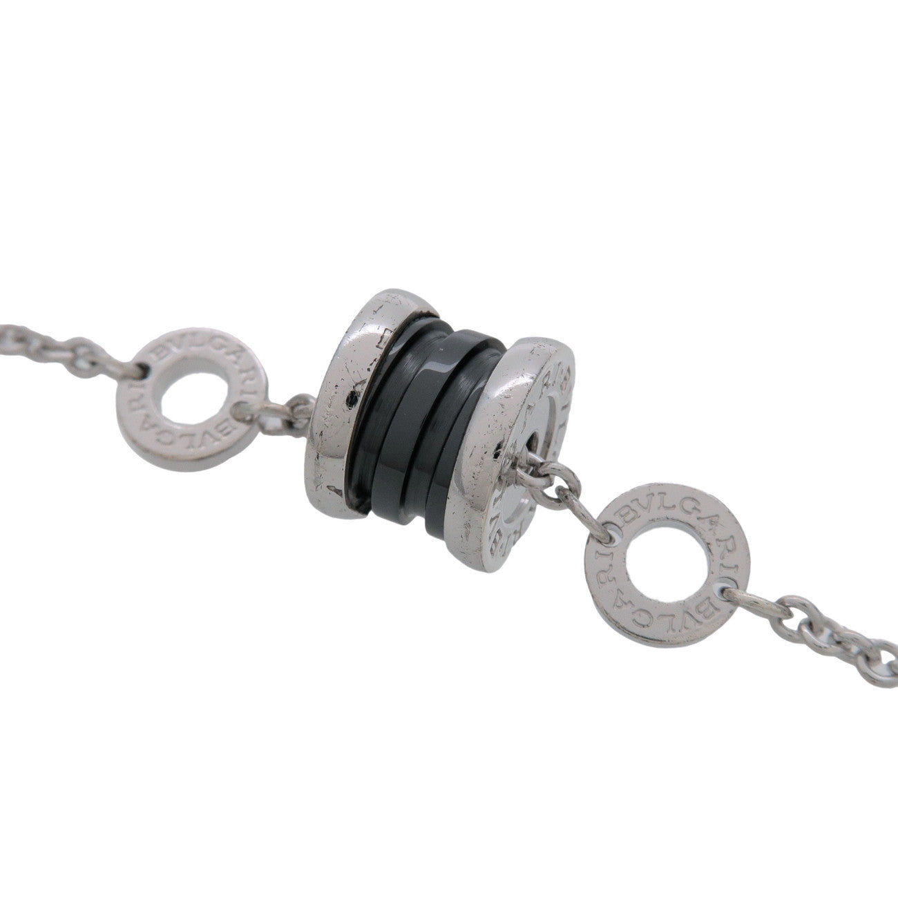 BVLGARI B-zero1 Save the Children Bracelet SV925 Ceramic Silver Black
