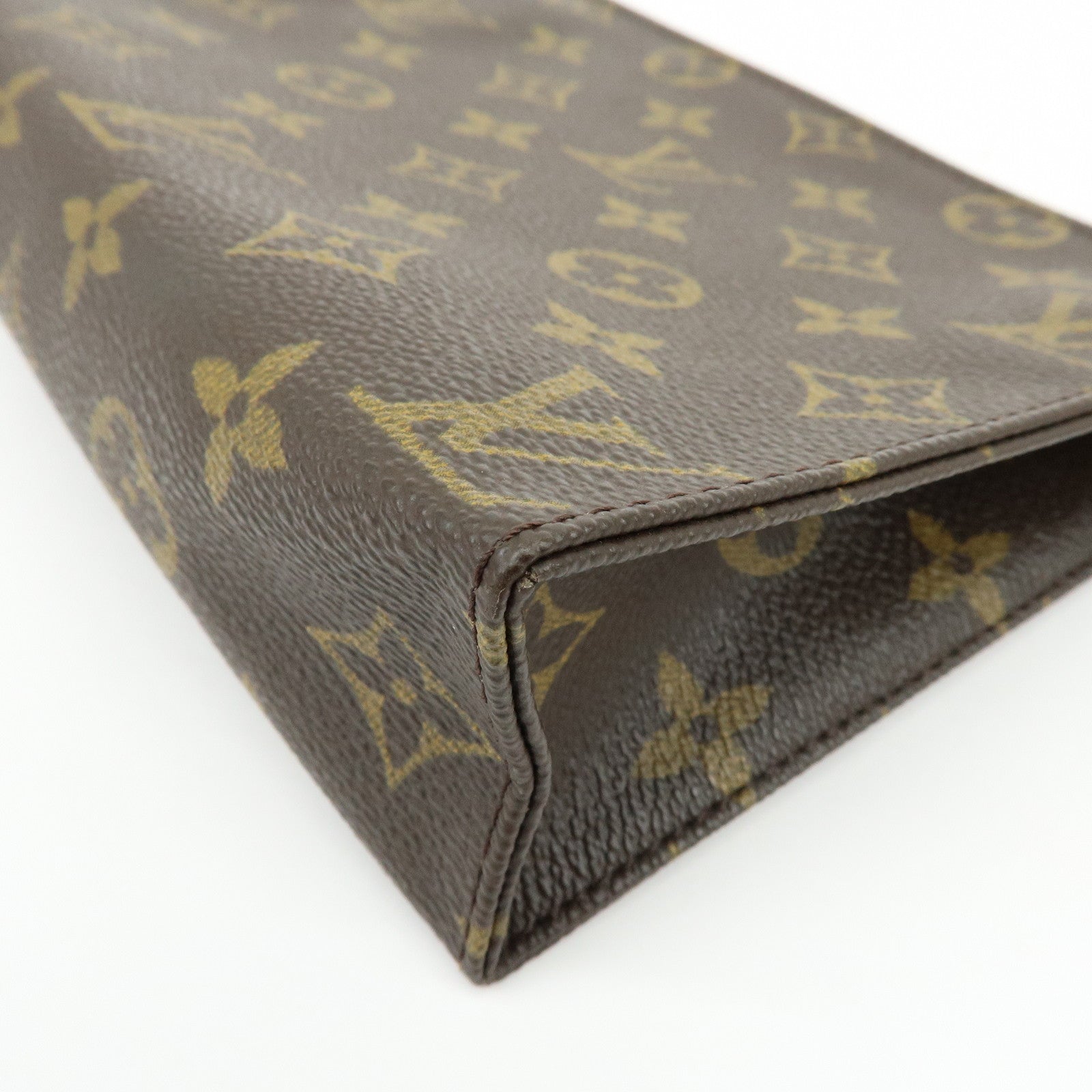 Louis Vuitton Monogram Poche Toilette 19 Clutch Bag Pouch Brown M47544