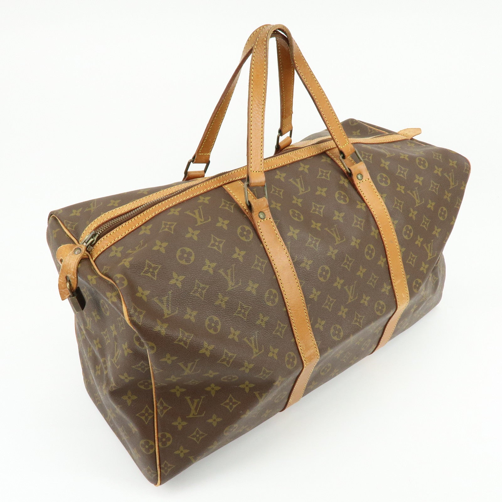 Louis Vuitton Monogram Sac Souple 55 Boston Bag Brown M41622