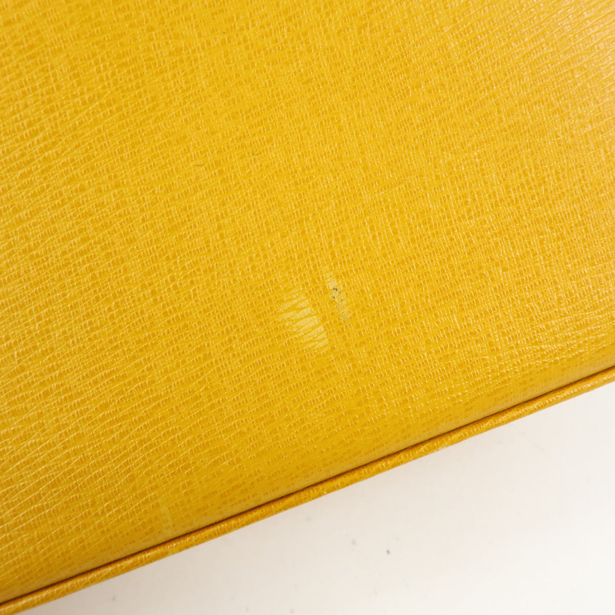 BURBERRY Leather Mini Hand Bag Tote Bag Yellow