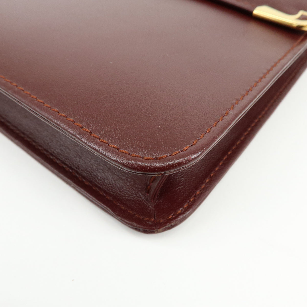 Cartier Must de Cartier Leather Clutch Bag Bordeaux