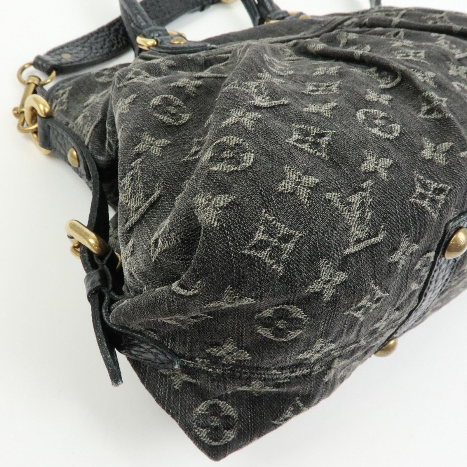 Louis Vuitton Monogram Denim Neo Cabby MM 2Way Bag Noir M95351