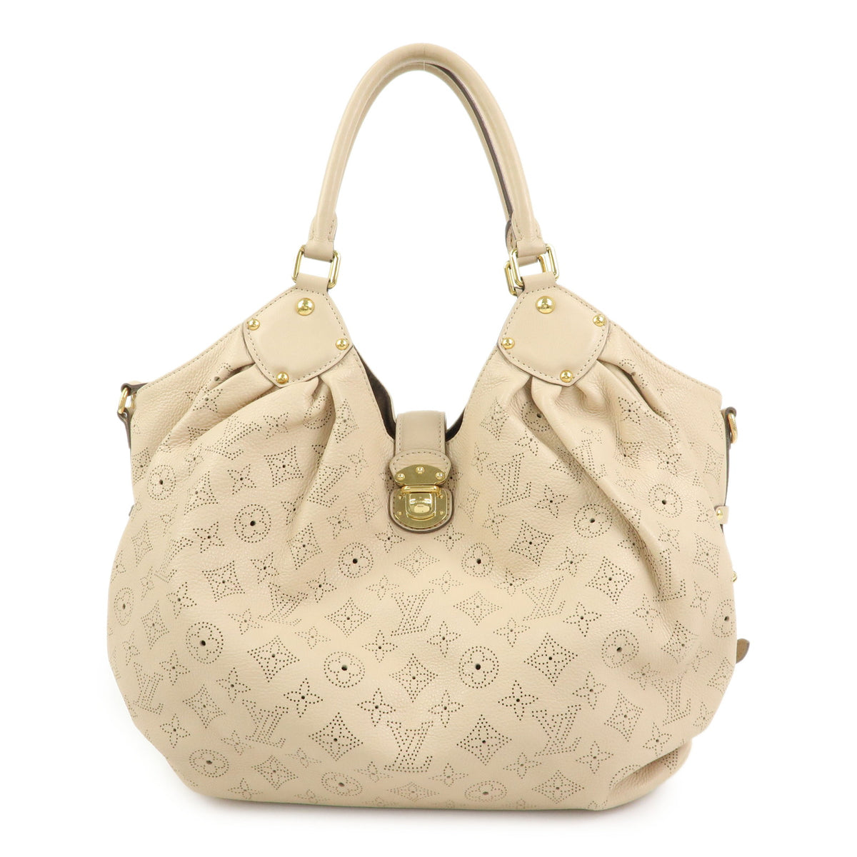 Louis Vuitton Monogram Mahina L Shoulder Hand Bag Sable M93979