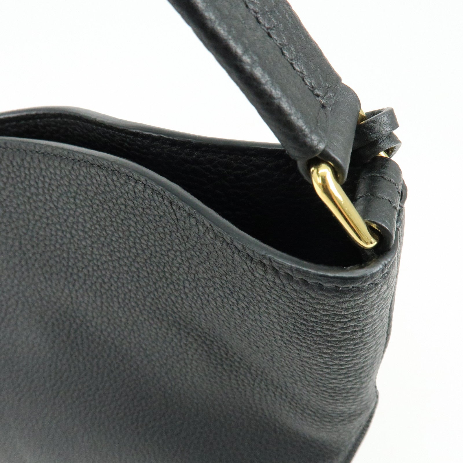 TOM FORD Alix Hobo Leather Shoulder Bag Black