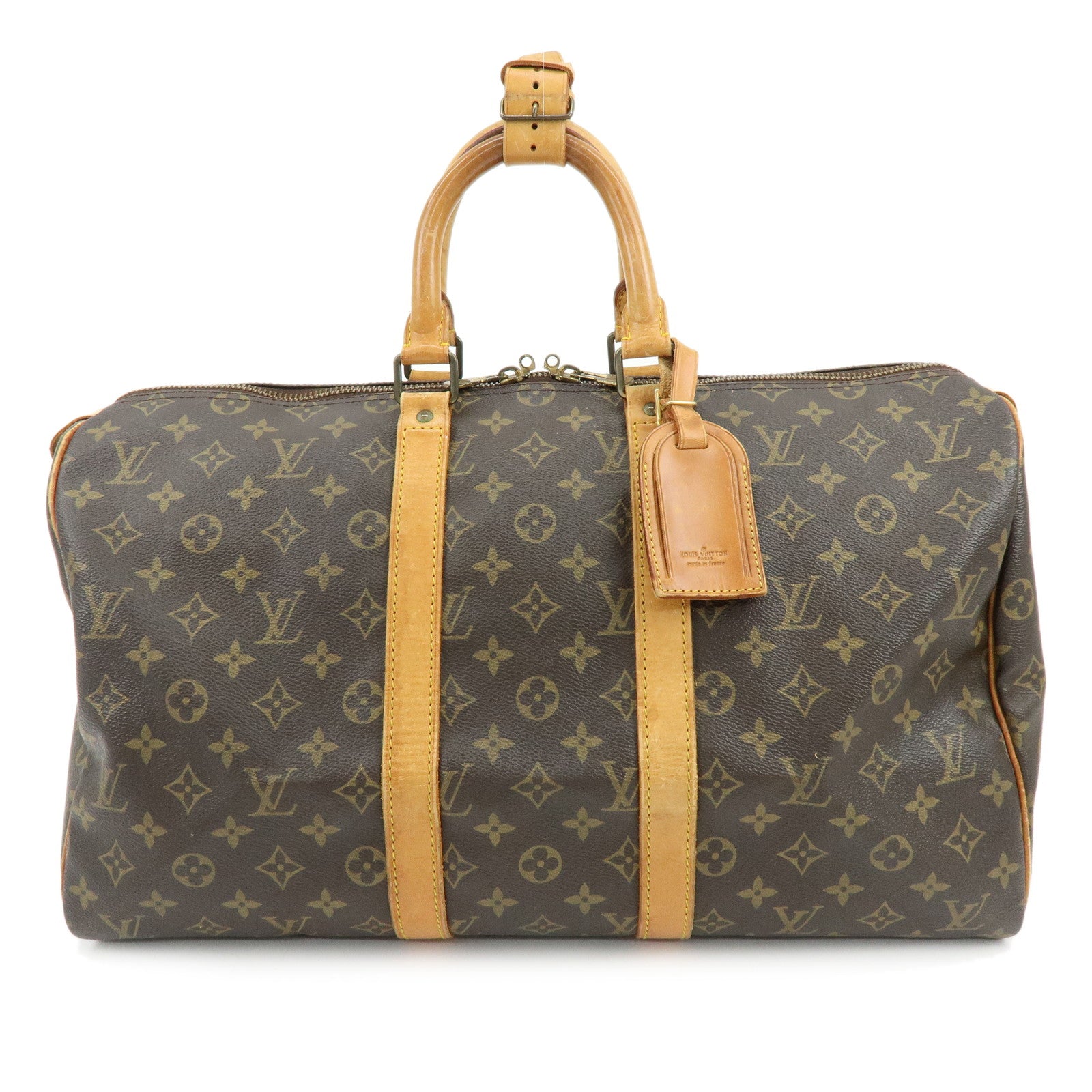 Louis Vuitton Monogram Keep All 45 Boston Bag Hand Bag Brown M41428