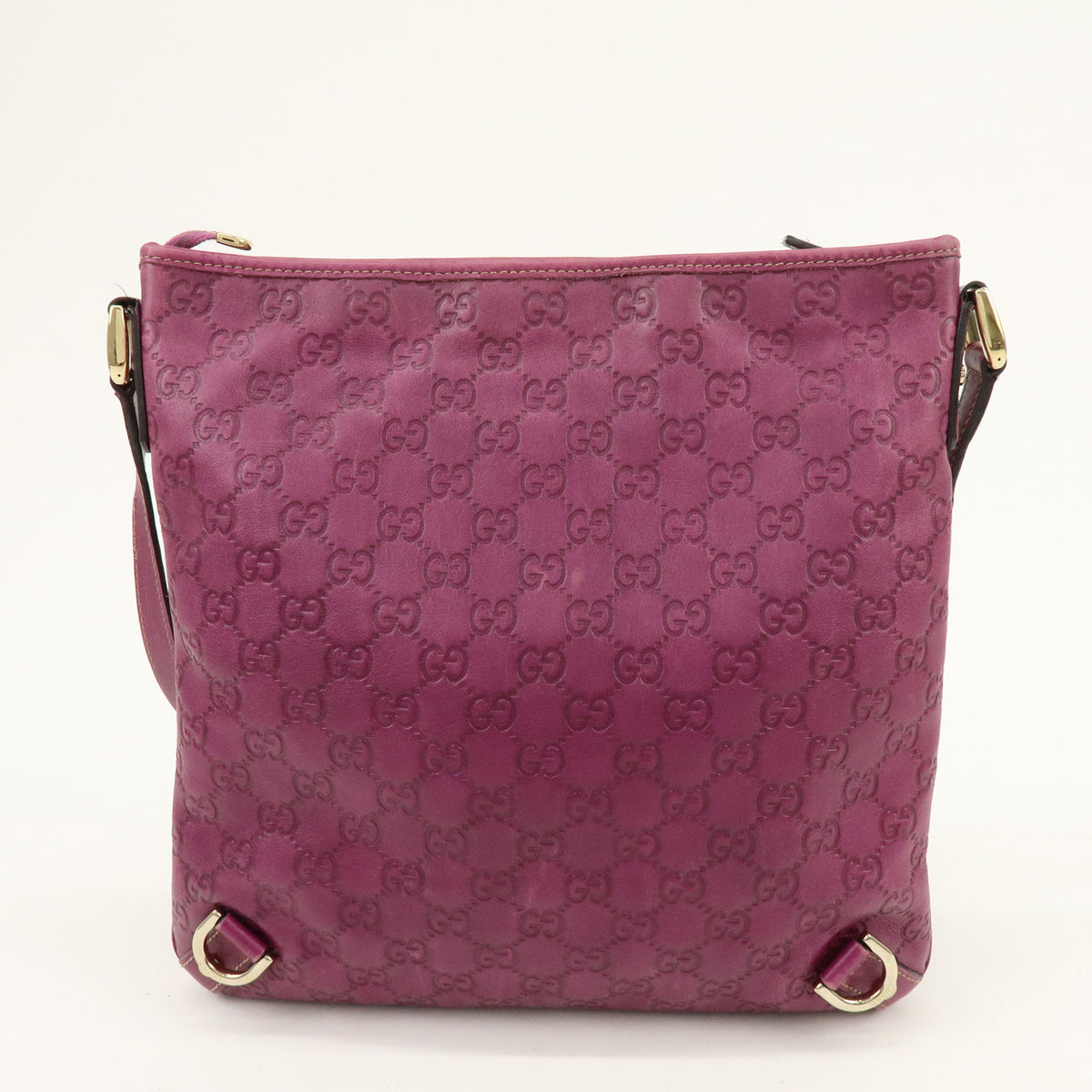 GUCCI Abbey Guccissima Leather Shoulder Bag Crossbody Bag Purple 131326