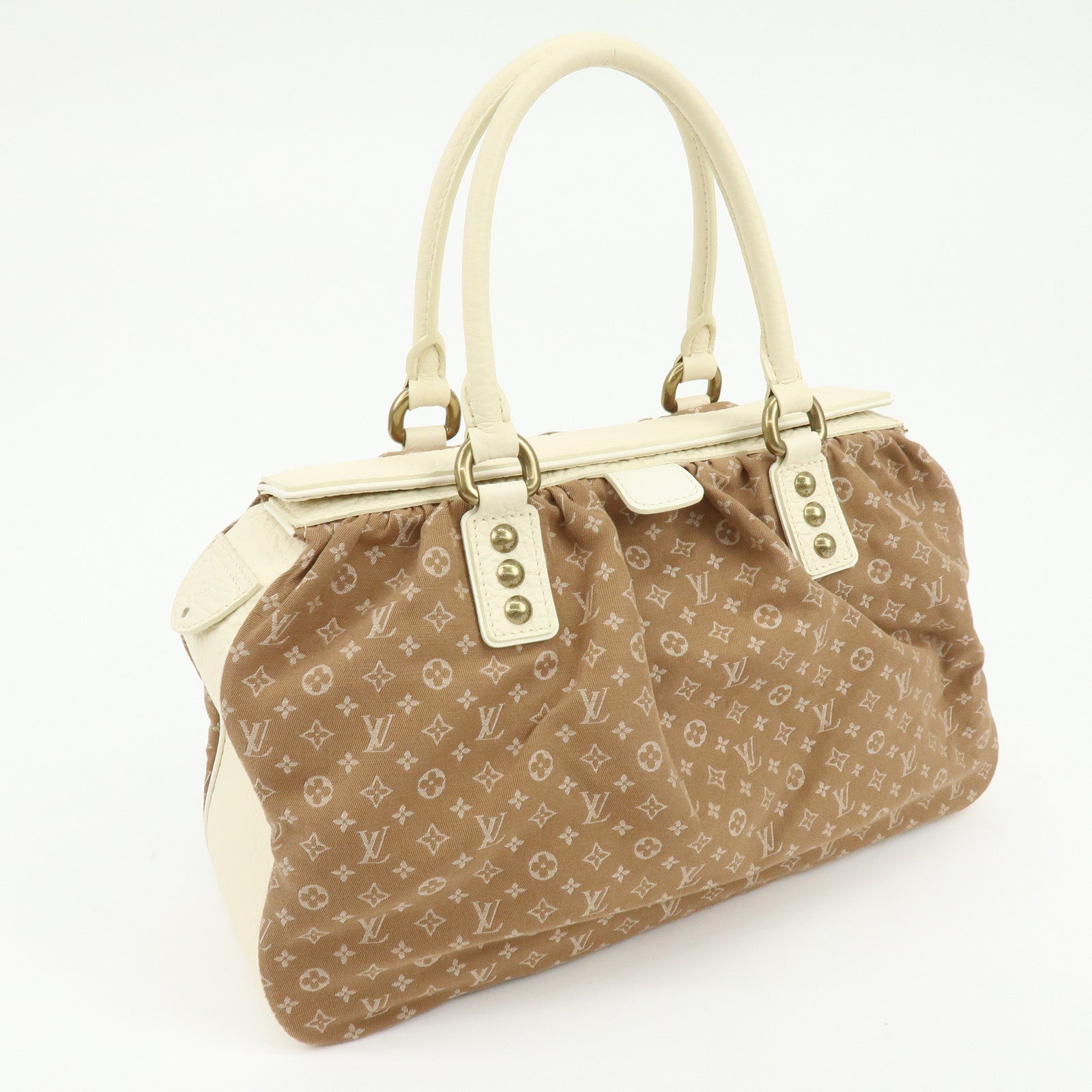 Louis Vuitton Monogram Mini Lin Trapes GM Camel Ivory M40060