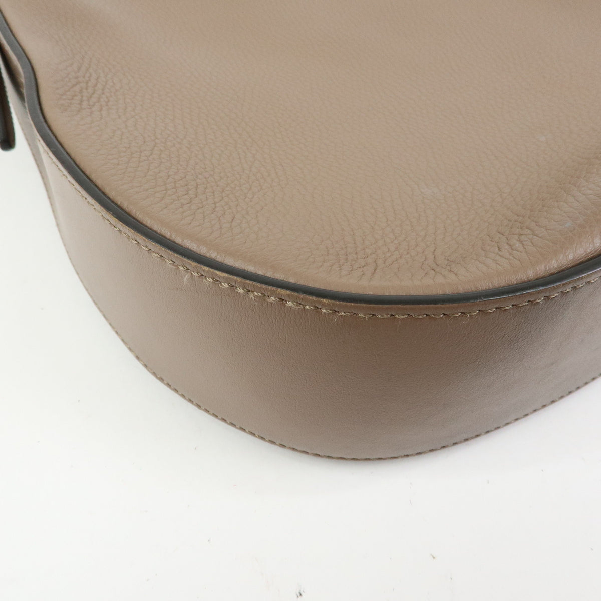 TOD'S Oboe Leather Shoulder Bag Hand Bag Taupe Brown