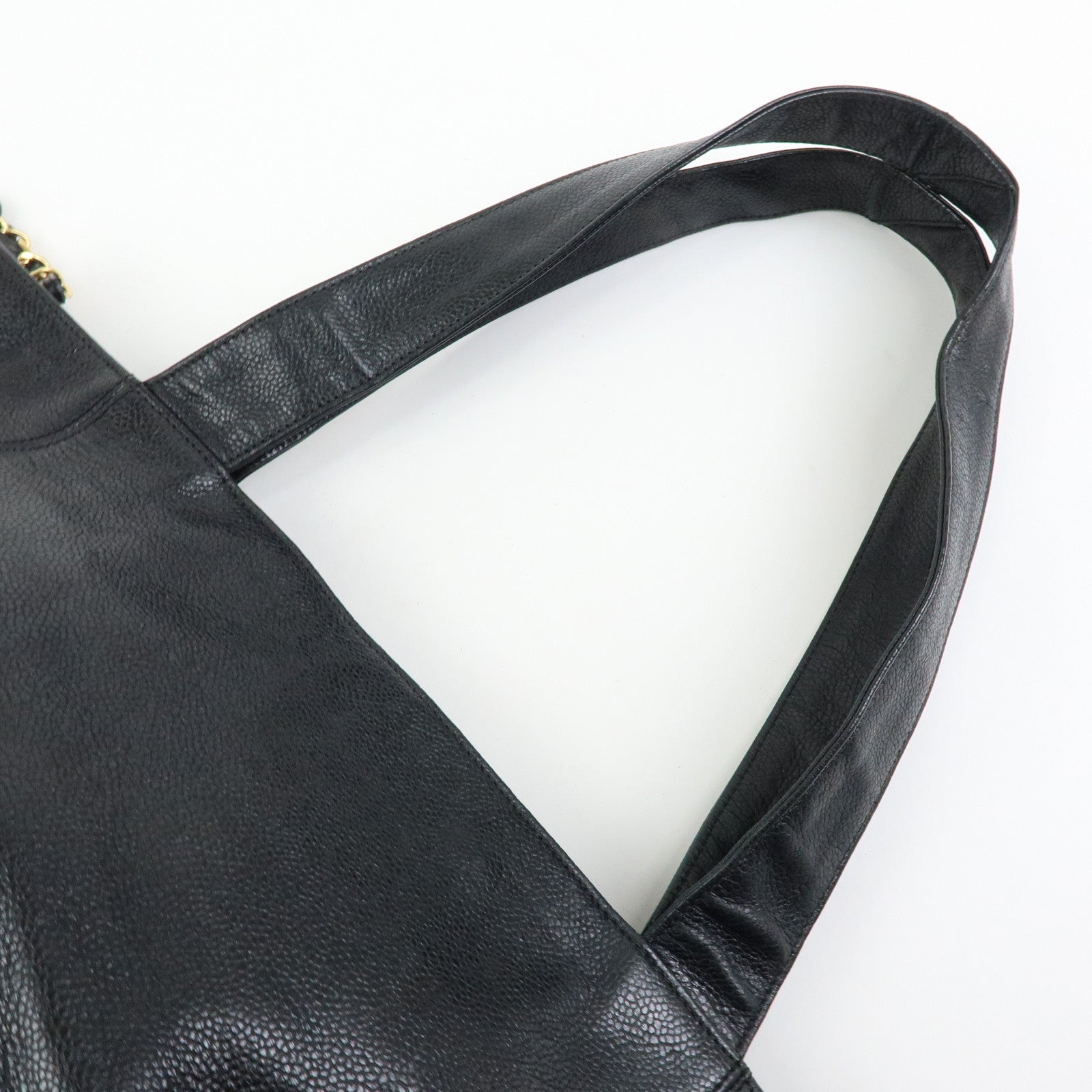 CHANEL COCO Mark Caviarskin Shoulder Bag Tote Bag Black