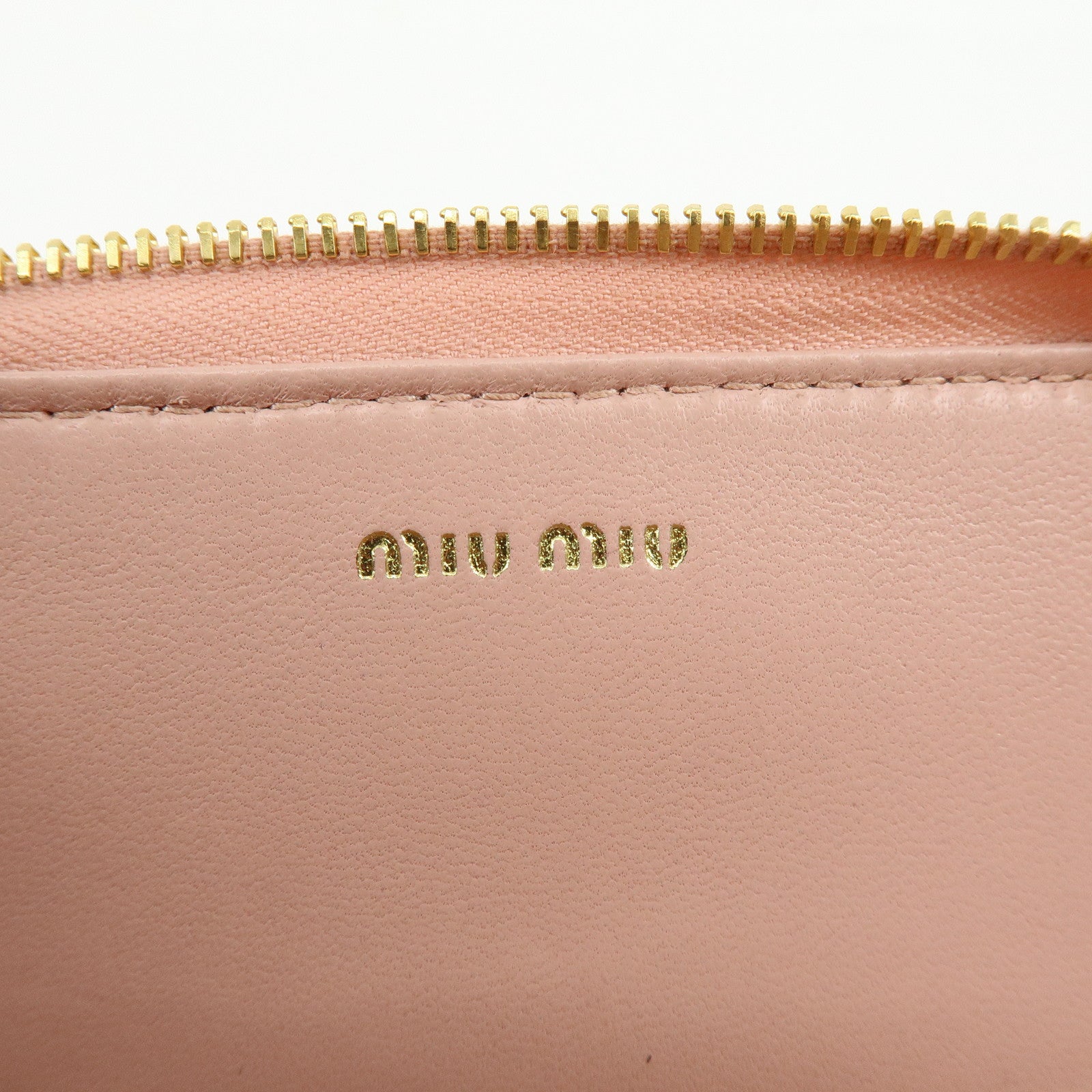 MIU MIU Matelasse Nappa Leather Coin Case Card Case Pink