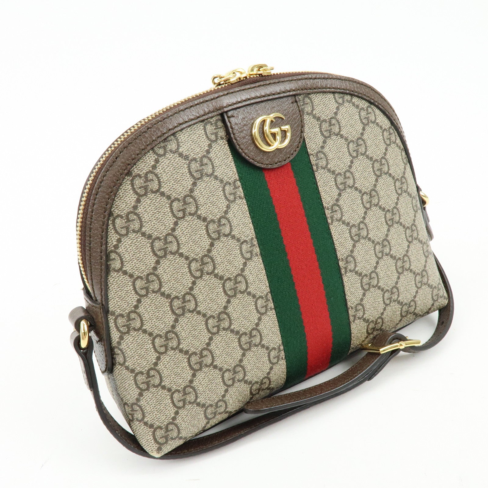 GUCCI Ophidia Double G Sherry GG Supreme Leather Shoulder Bag 499621