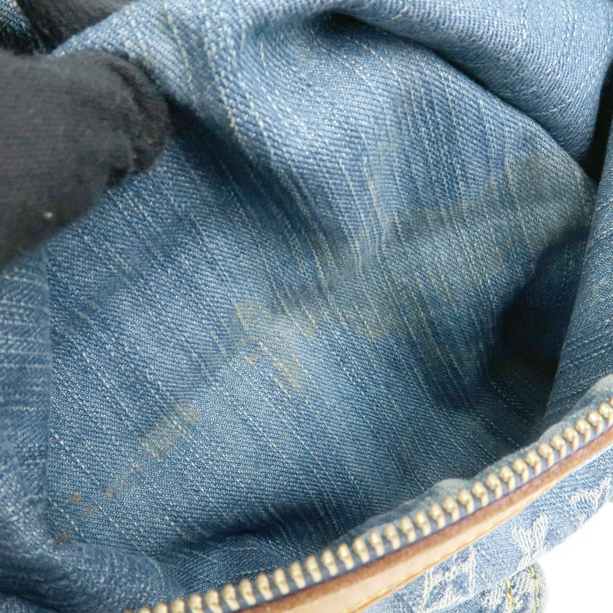 Louis Vuitton Monogram Denim Baggy GM Shoulder Bag Blue M95048