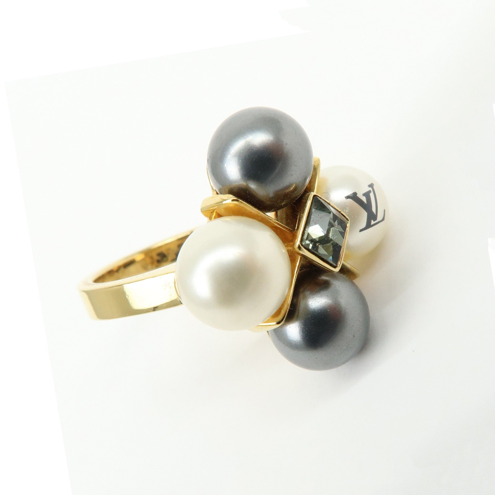 Louis Vuitton Bague Clemence Arrivee Imitation Pearl Ring M67017 S