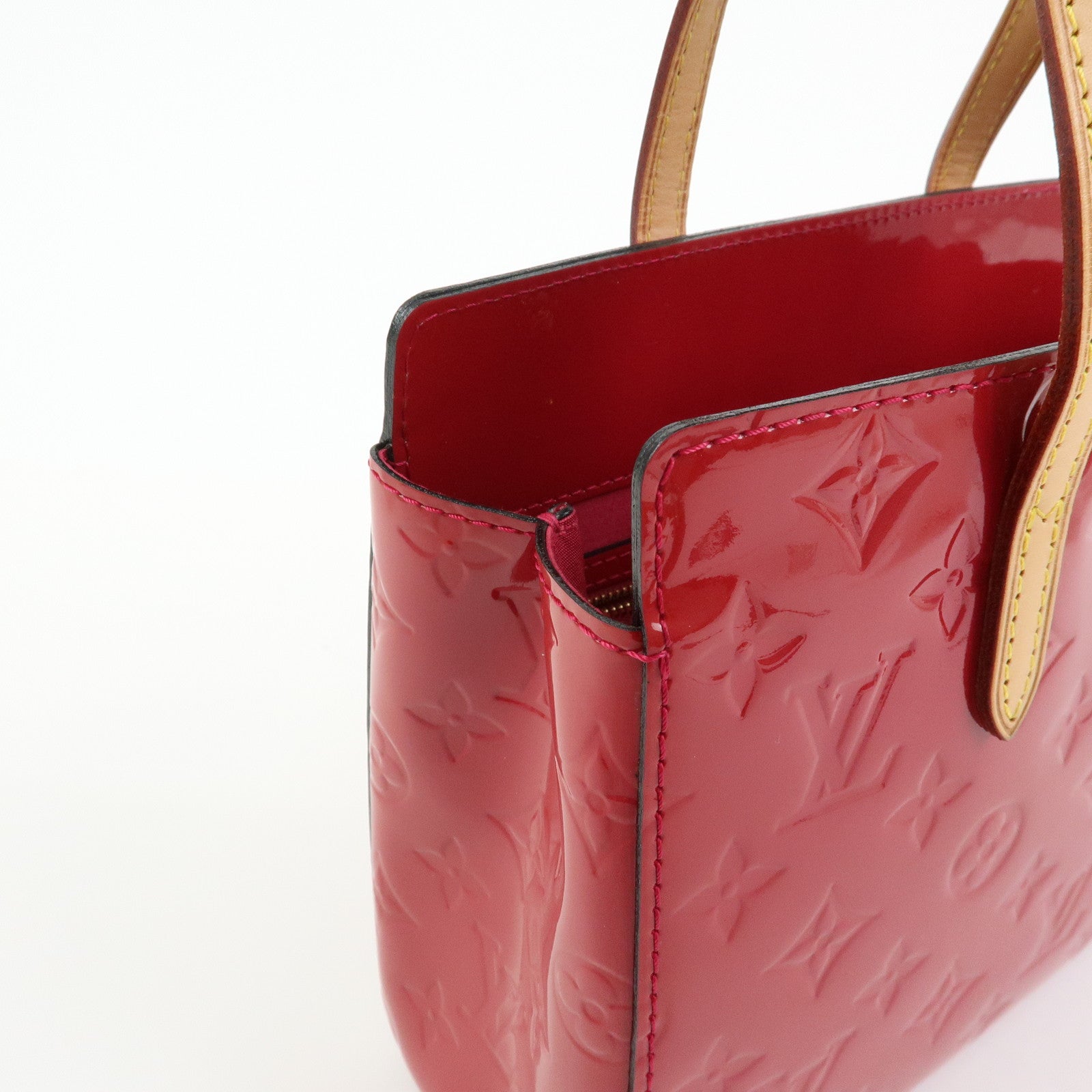 Louis Vuitton Monogram Vernis Catalina BB Hand Bag Rose Indien M90016