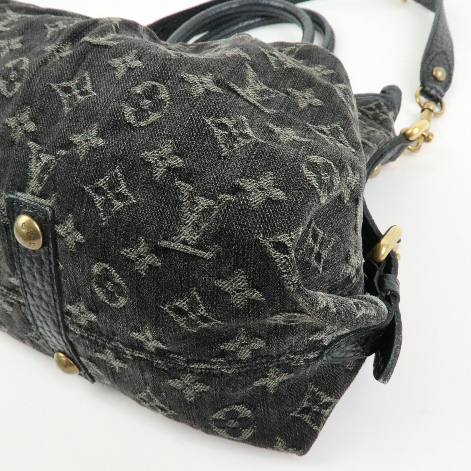 Louis Vuitton Monogram Denim Neo Cabby MM 2Way Bag Noir M95351