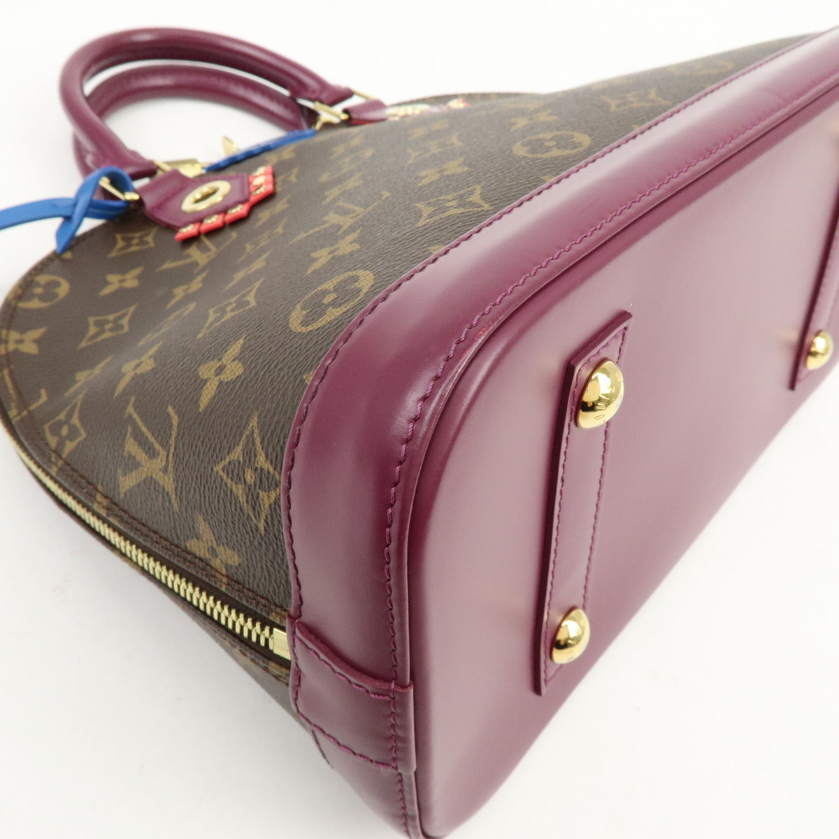 Louis Vuitton Monogram Totem Alma PM Hand Bag Brown Magenta M41662