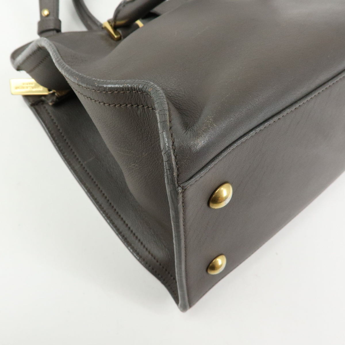 SAINT LAURENT PARIS Petit Cabas Y Line Leather 2Way Hand Bag 311210