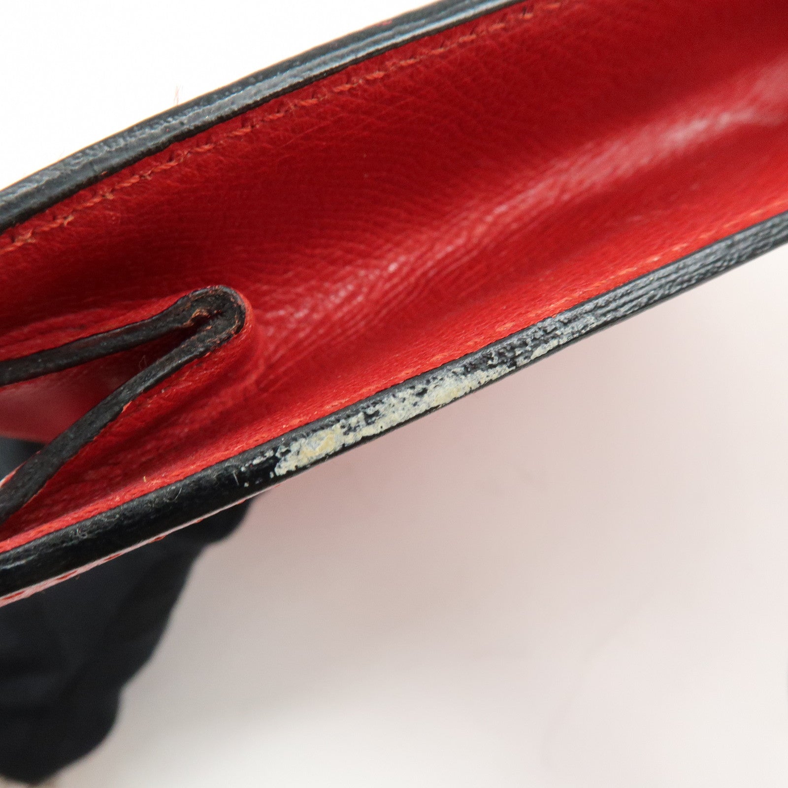 SAINT LAURENT PARIS Y-Line Leather Studs Shoulder Bag Crossbody Bag Red