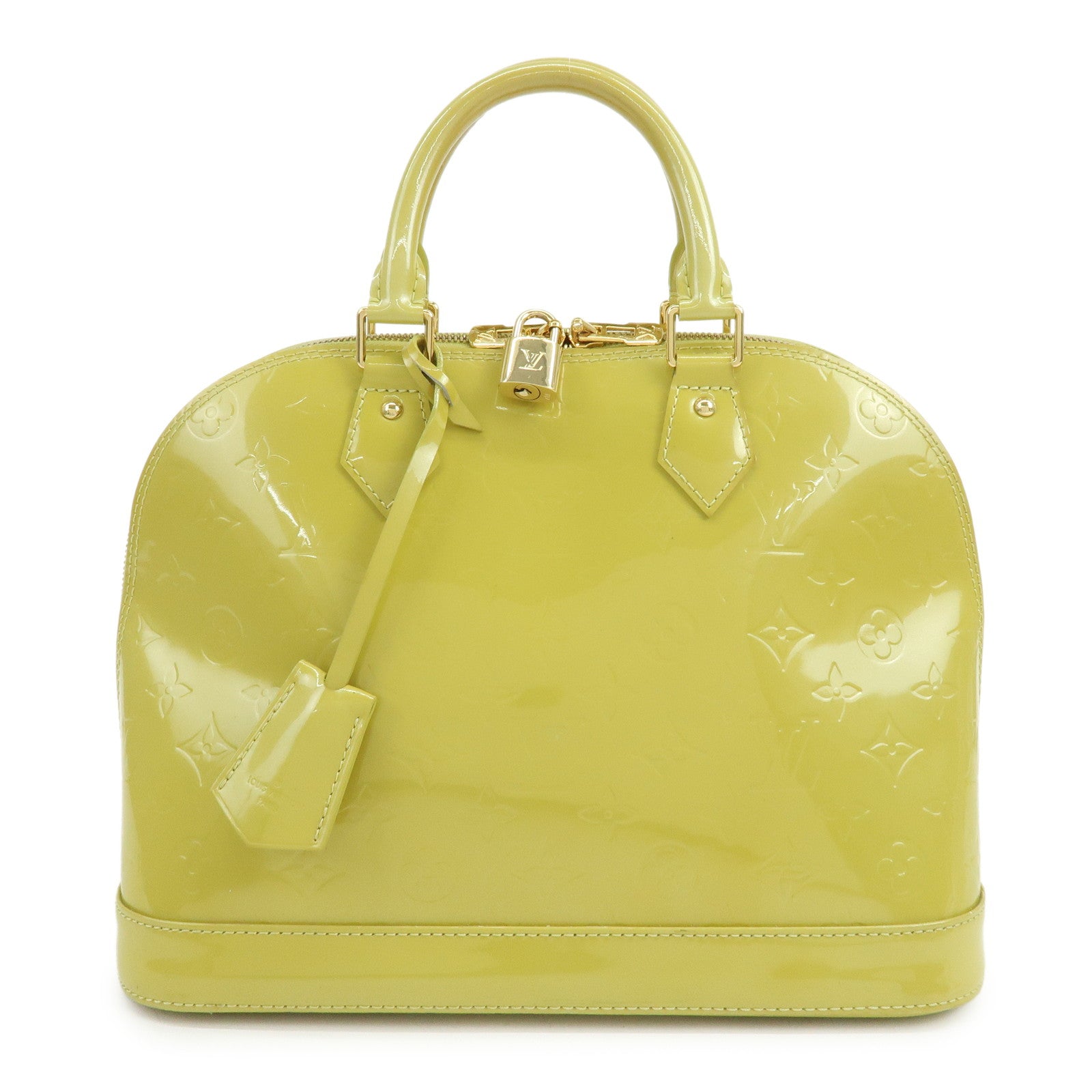Louis Vuitton Monogram Vernis Alma PM Hand Bag Vert Impression M91615