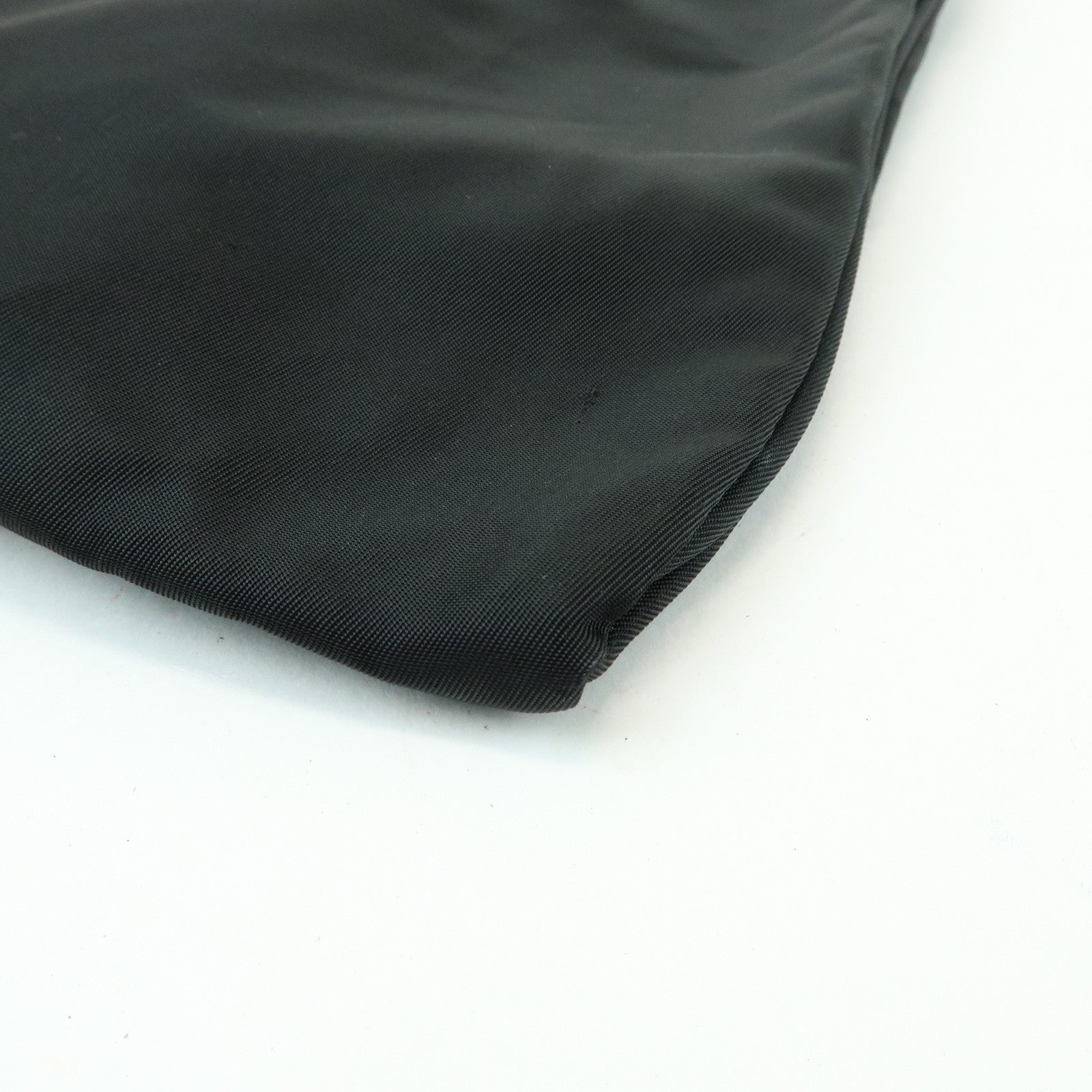 PRADA Triangle Logo Nylon Leather Shoulder Bag Crossbody Bag Black