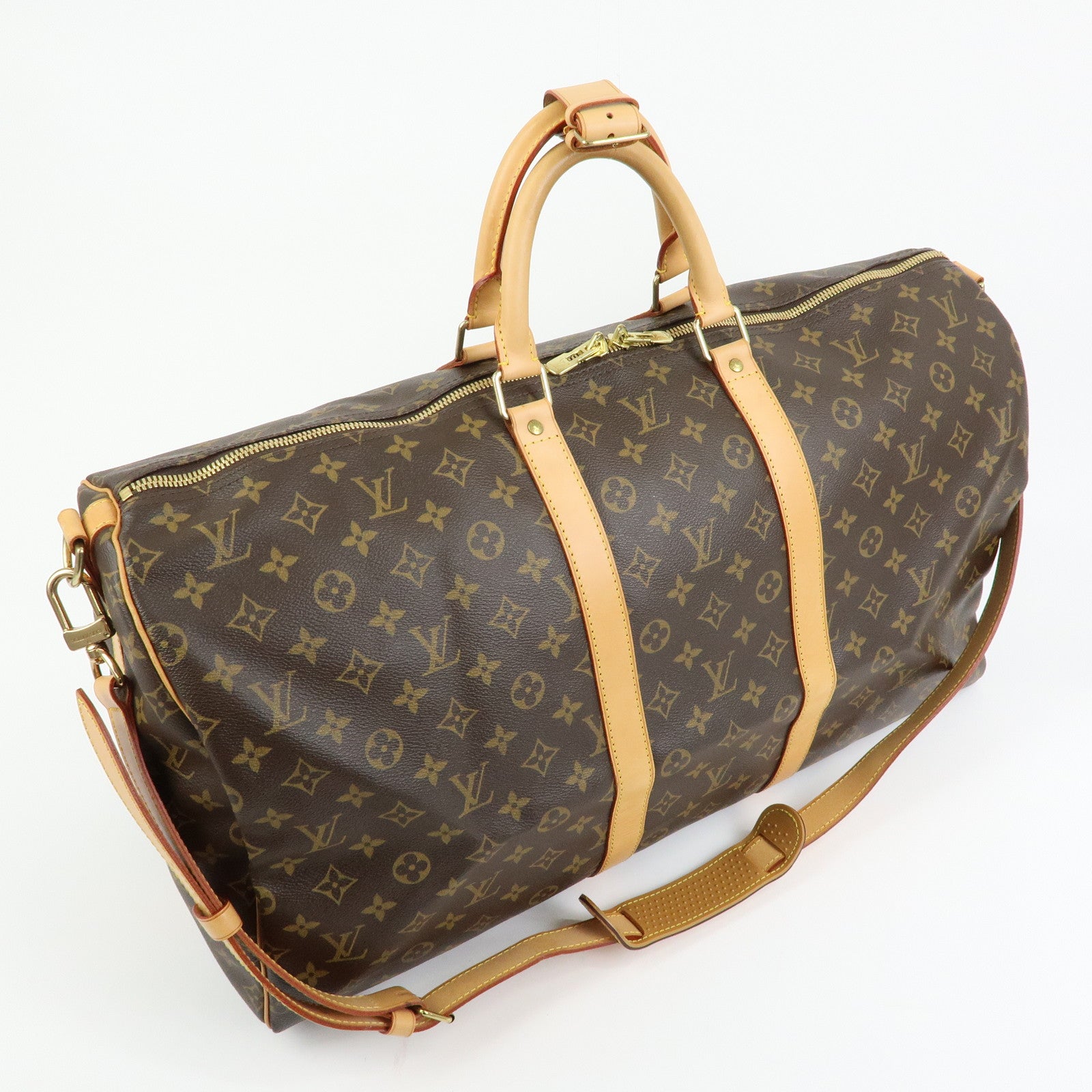 Louis Vuitton Monogram Keep All Bandouliere 55 Boston Bag M41414