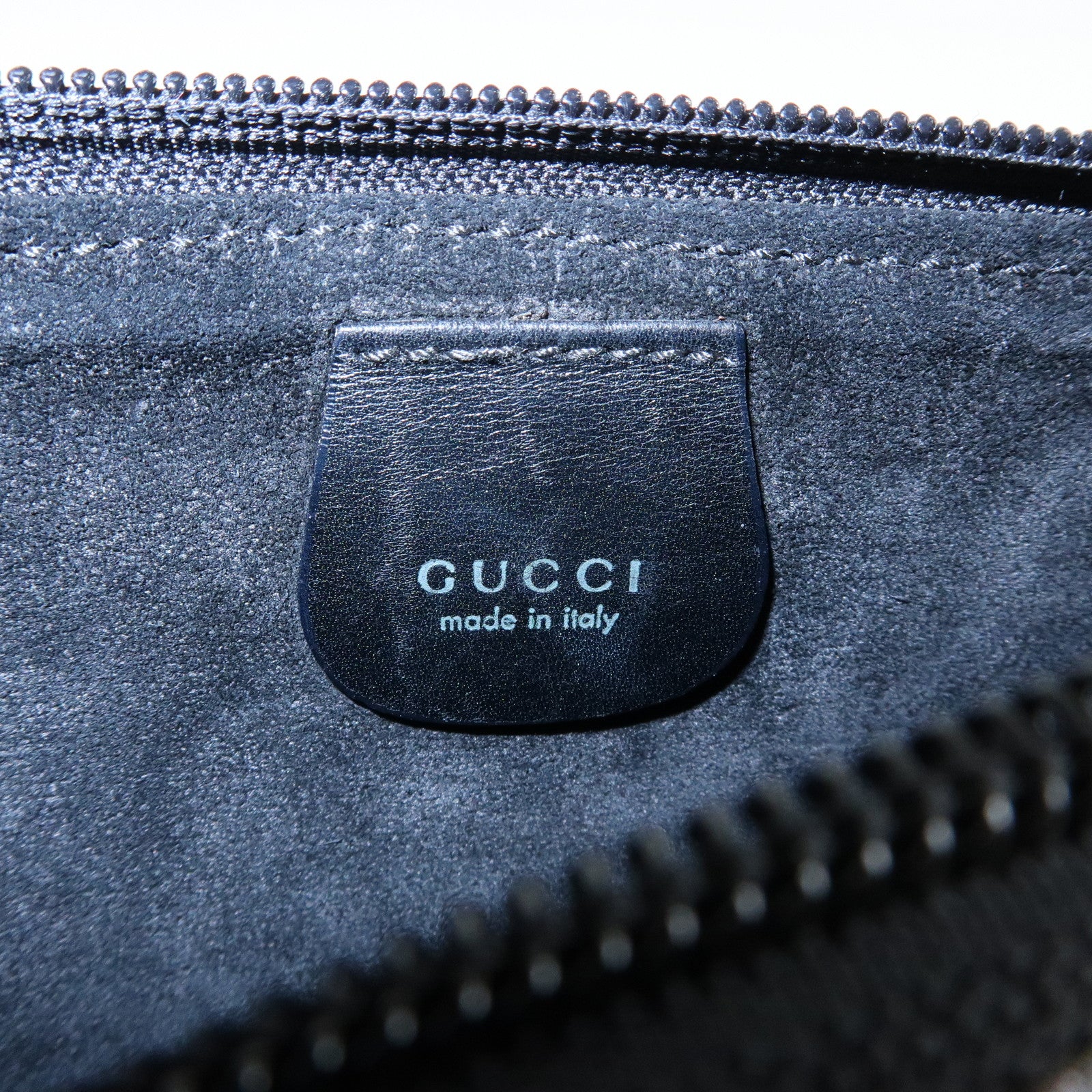 GUCCI Bamboo Leather Shoulder Bag Hand Bag Black 001.2058.1883.0
