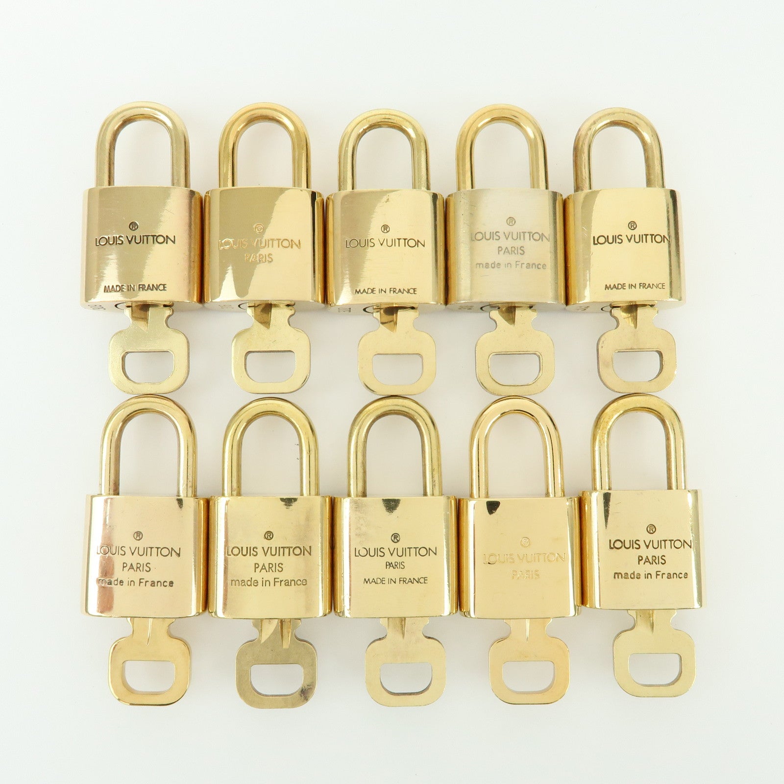 Louis Vuitton Set of 10 Lock & Key Cadena Key Lock