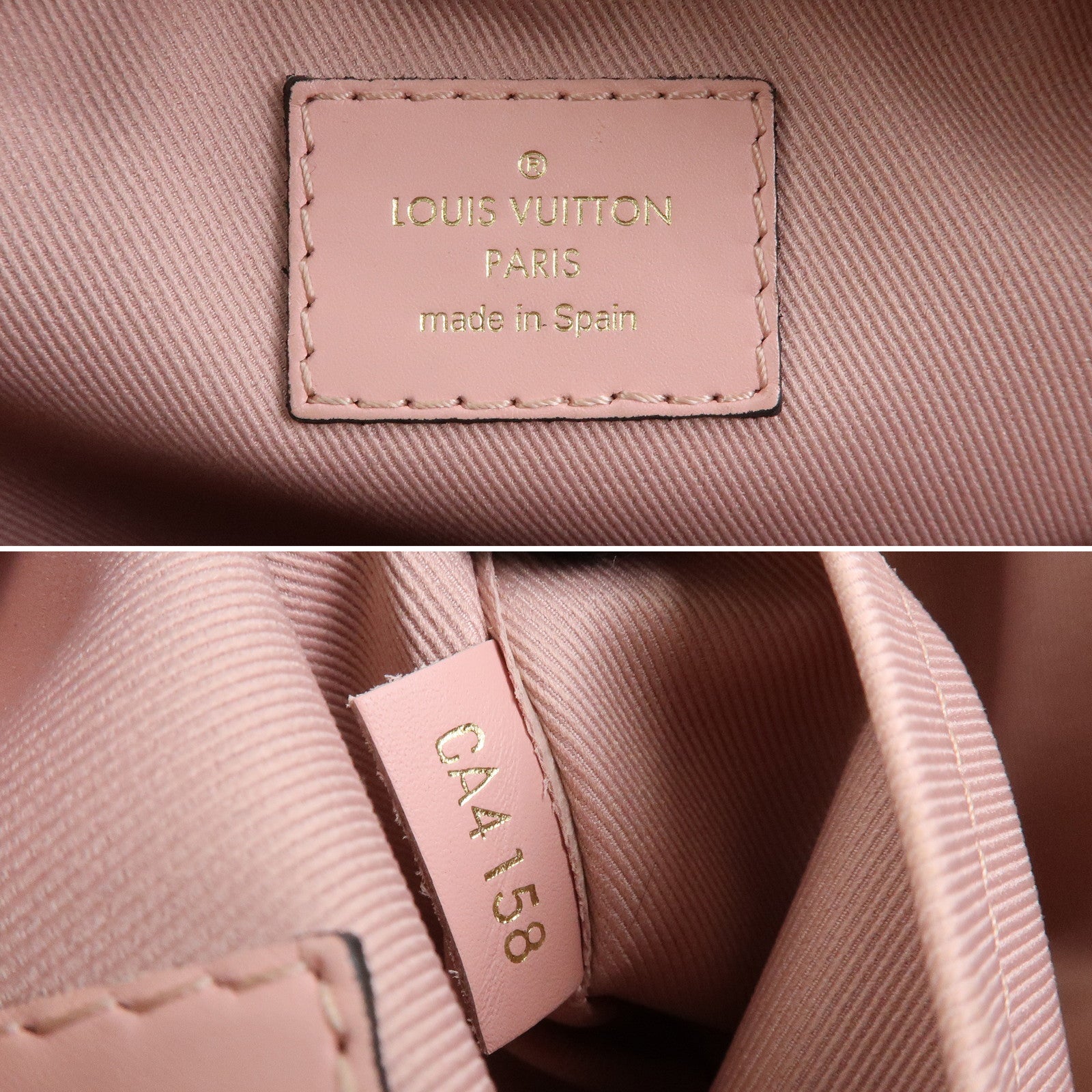 Louis Vuitton Monogram Saintonge Canvas Shoulder Bag Rose Poodle M44442