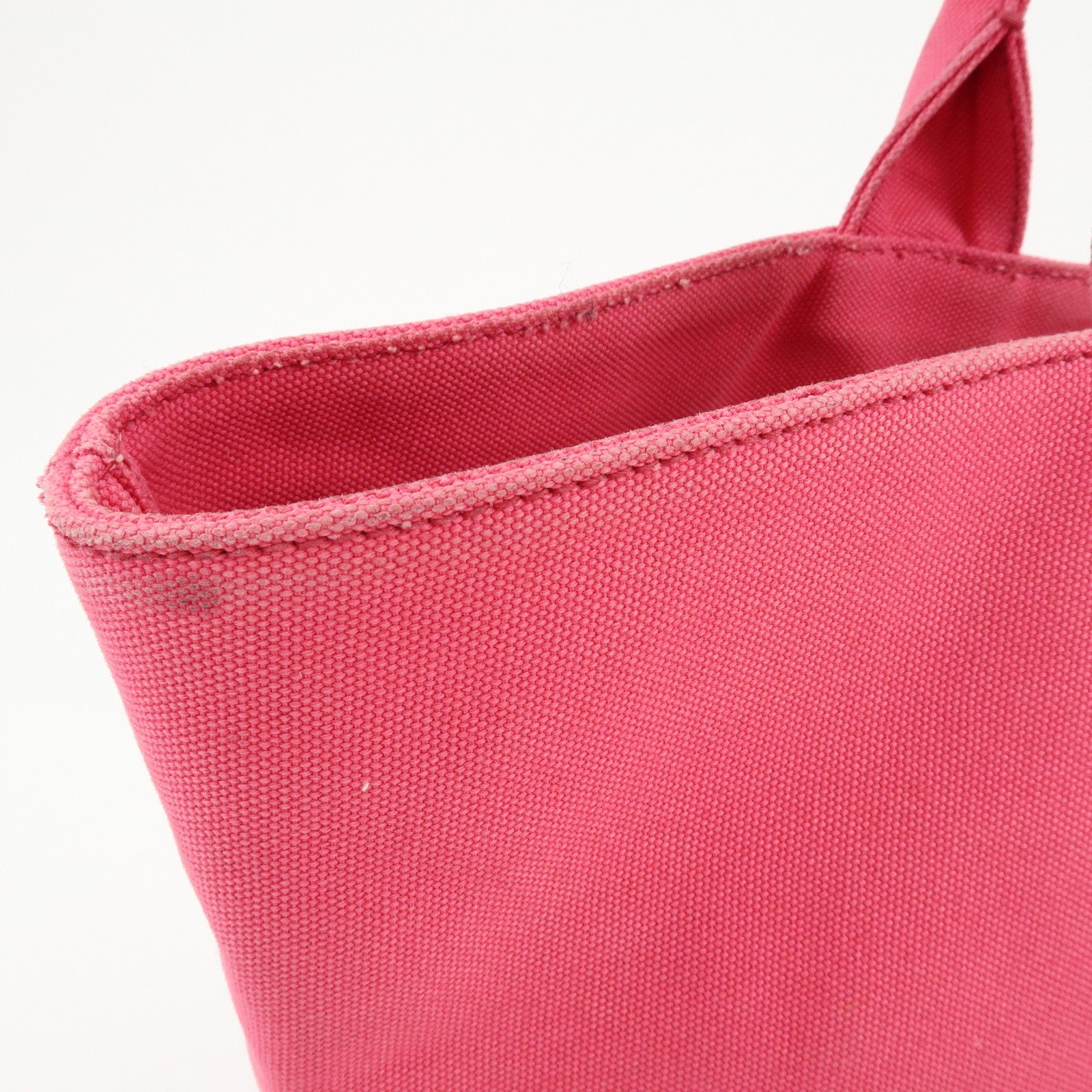 PRADA Canapa Triangle Logo Canvas 2Way Bag Hand Bag Pink 1BG163