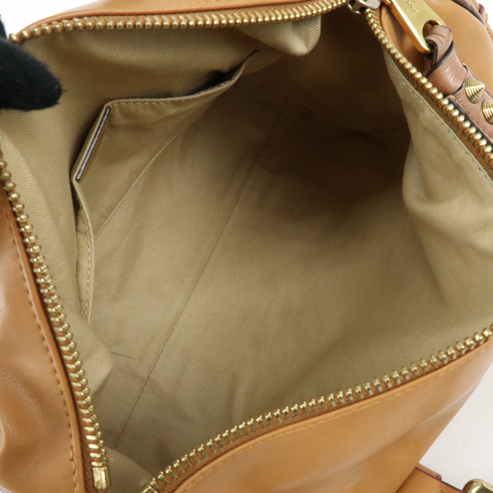 Chloe Sam Leather 2Way Bag Hand Shoulder Bag Brown Camel