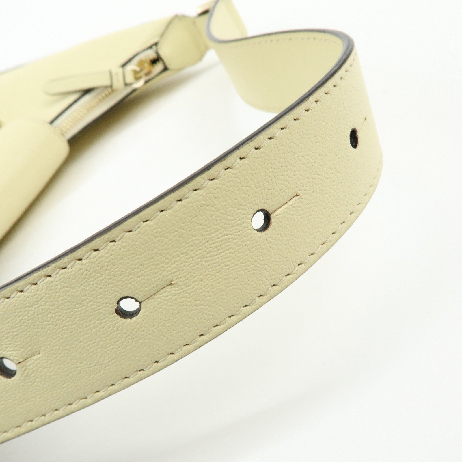 JIMMY CHOO Flap Leather Hand Bag Shoulder Bag Yellow Beige